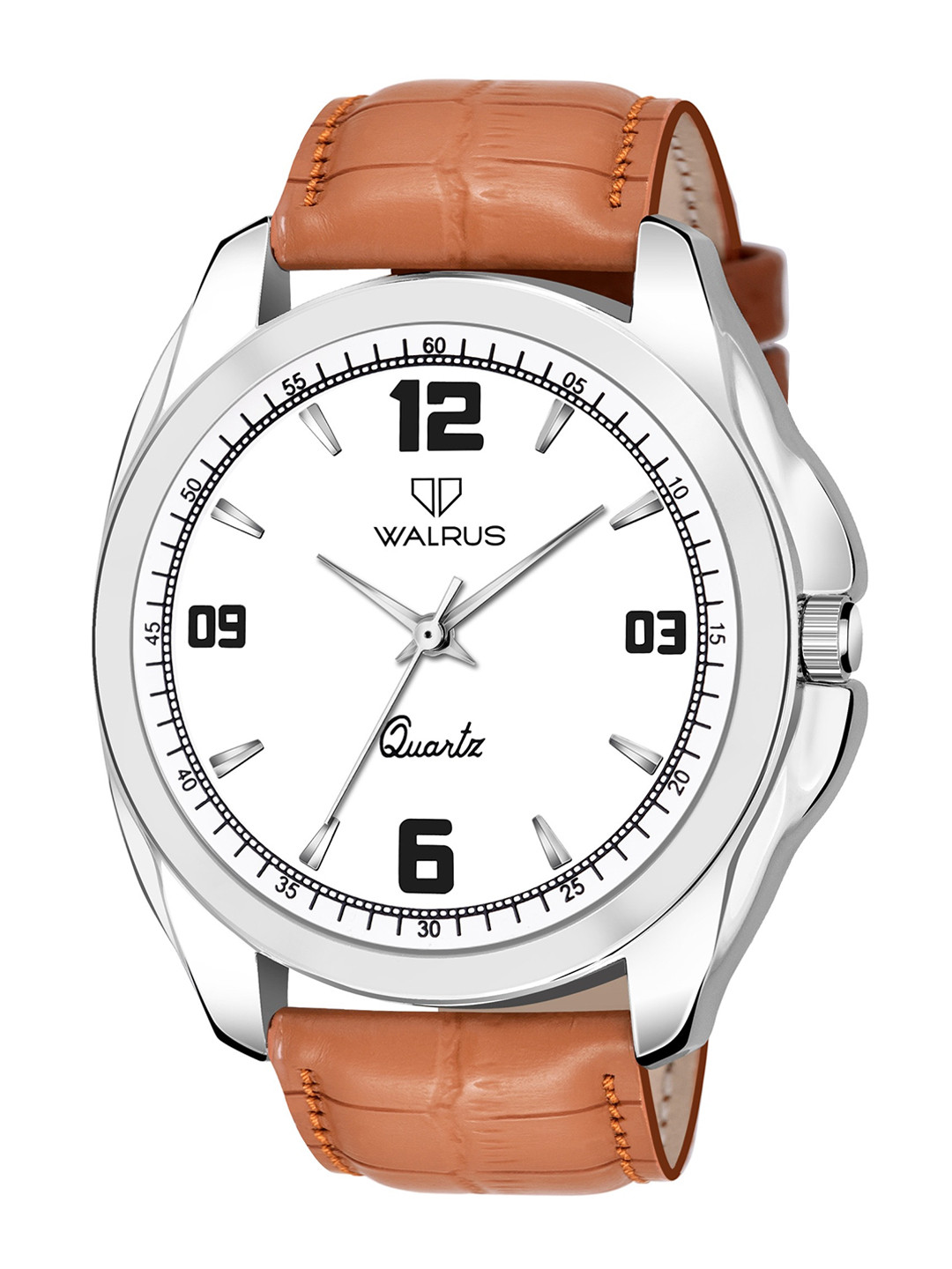 Walrus Men Beige Brass Dial & Silver Toned Straps Analogue Watch WWTM-DIP-V-071607-Silver