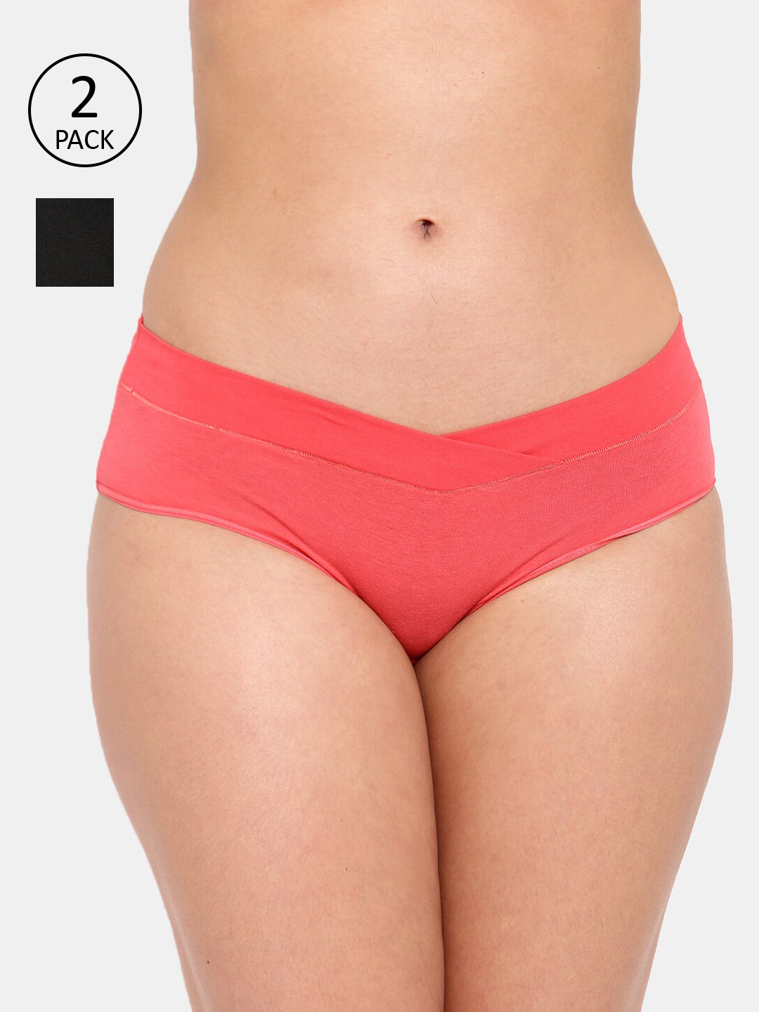 Inner Sense Women Pack Of 2 Solid Sustainable Antimicrobial Maternity Briefs IMP102