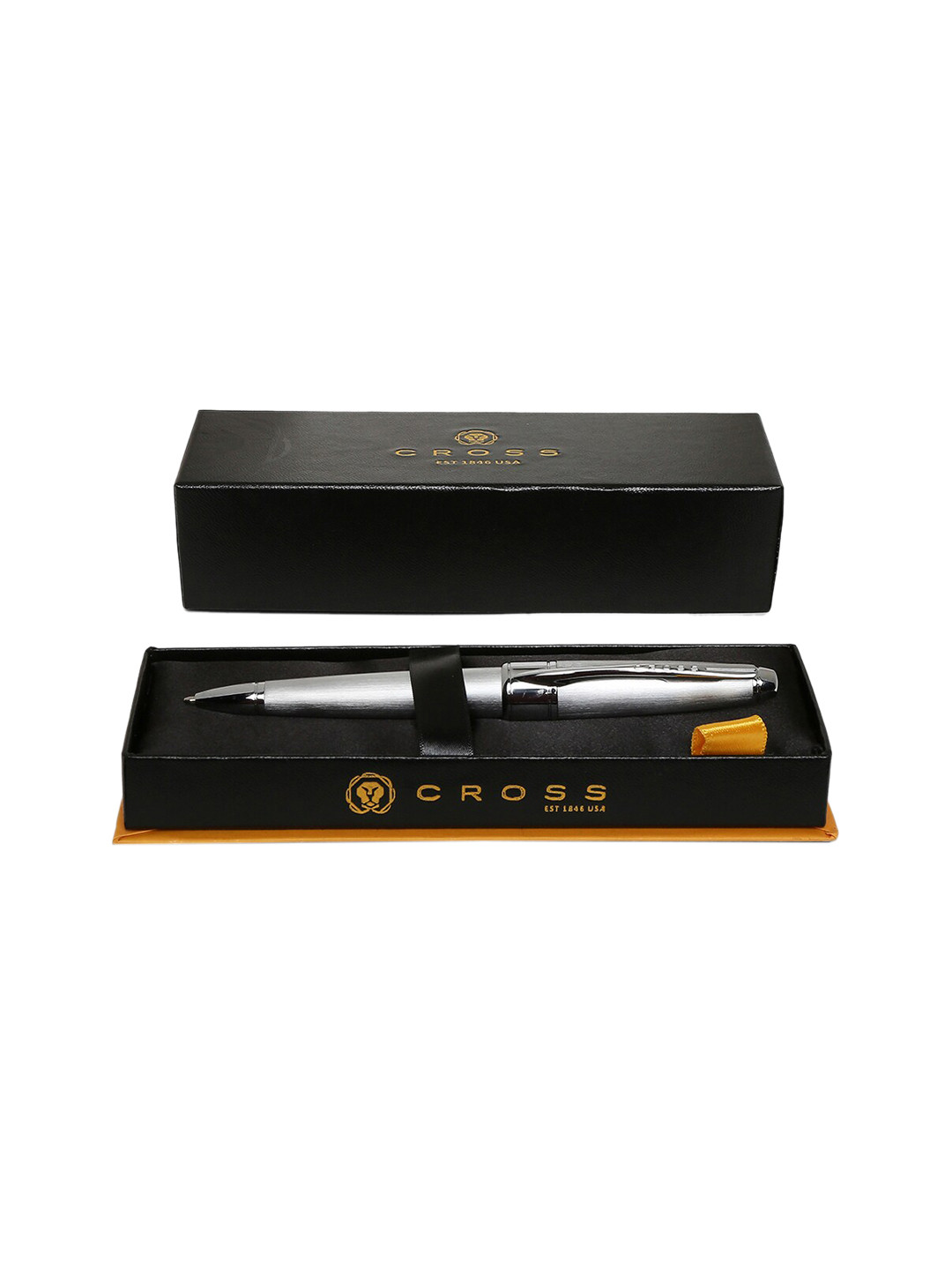 Cross Silver-Toned Apogee Brushed Chrome Ballpoint Pen