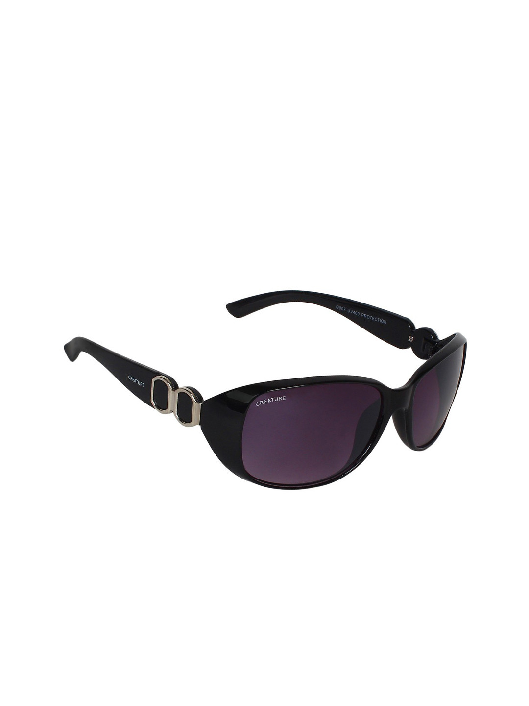 Creature Women Purple Lens & Black Cateye Sunglasses with UV Protected Lens GAGA-005