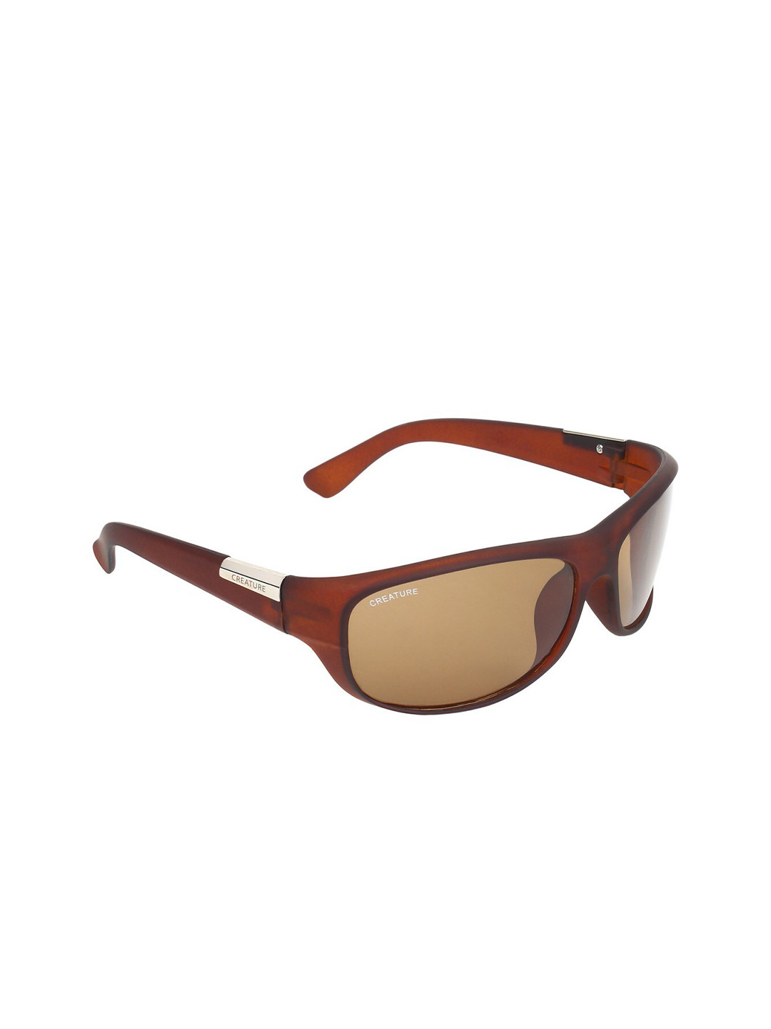 Creature Unisex Brown Lens & Brown Sports Sunglasses with UV Protected Lens SUN-017
