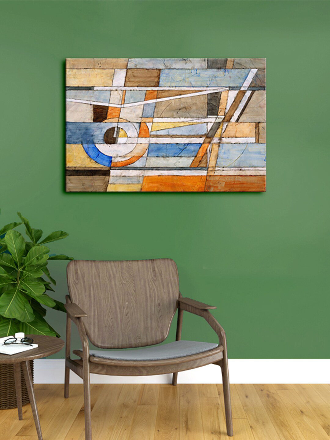 999Store Abstract Mondrian Canvas Wall Rectangle Paintings Wall Art - 36 x 24In