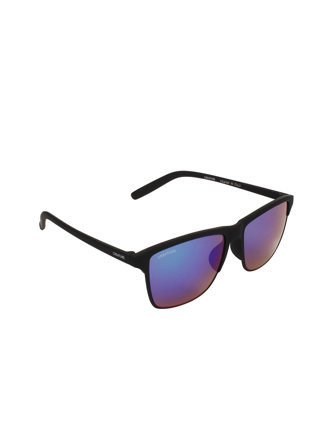 Creature Unisex Blue Lens & Black UV Protected Wayfarer Sunglasses DOIT-03