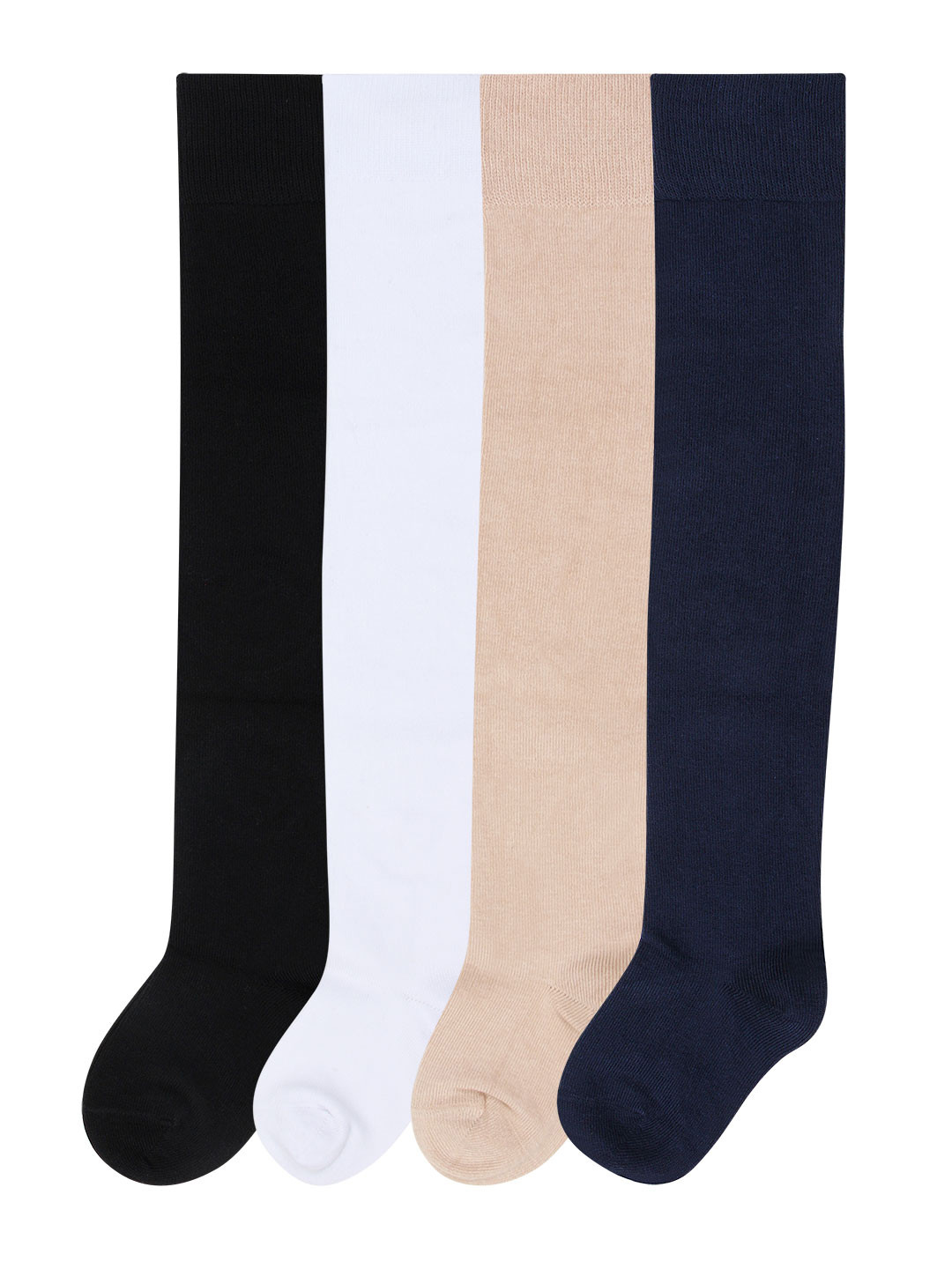 Bonjour Girls Pack Of 4 Assorted Knee High Multi-colored Stockings 11-13 Years