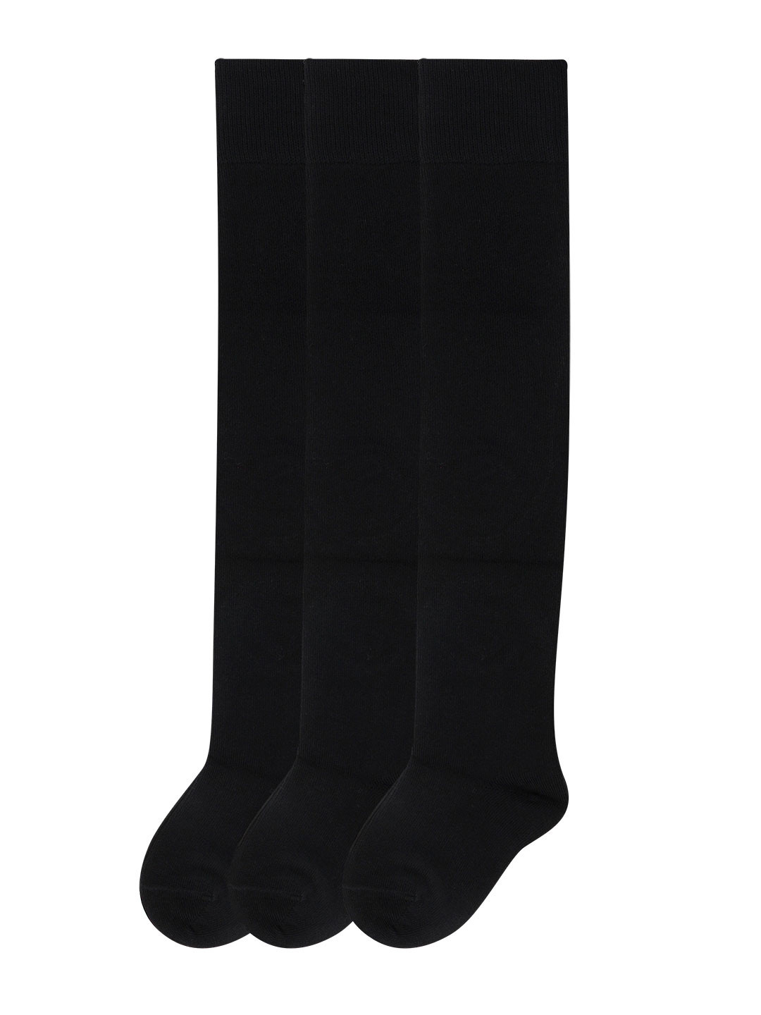 Bonjour Girls Pack Of 3 Black Knee High Stockings