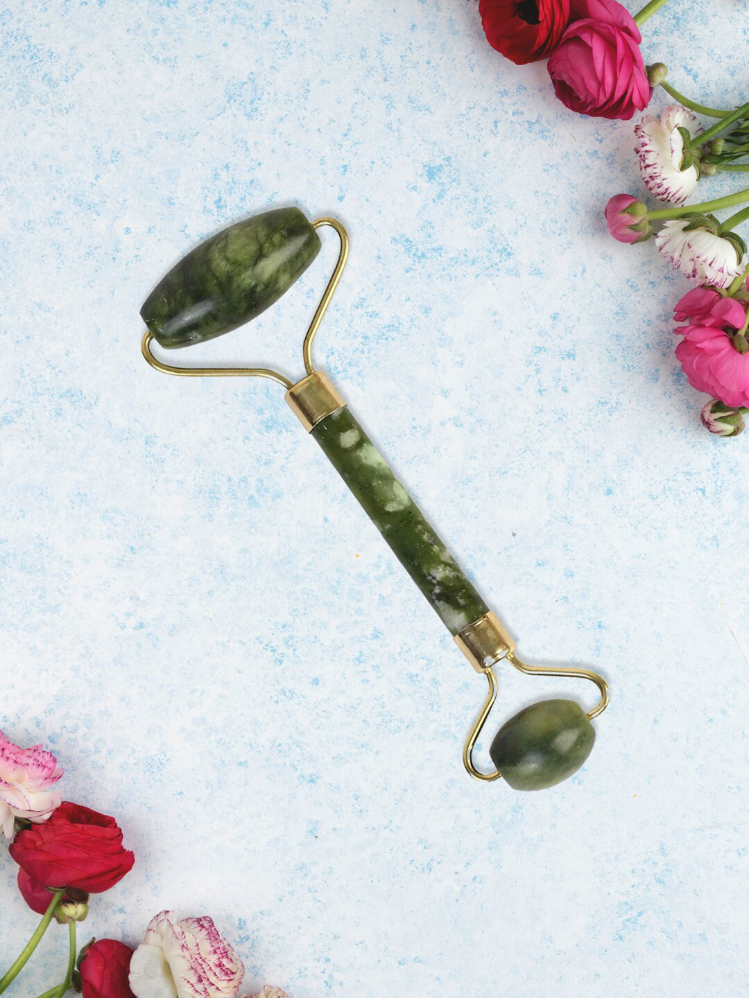 PERCLUTION ENTERPRISE Unisex Green Facial Massage Jade Roller