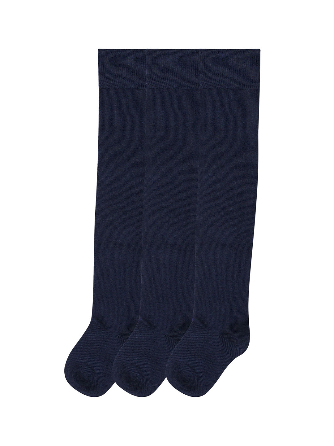 Bonjour Girls Pack Of 3 Knee High Navy Blue Stockings 3-5 Years