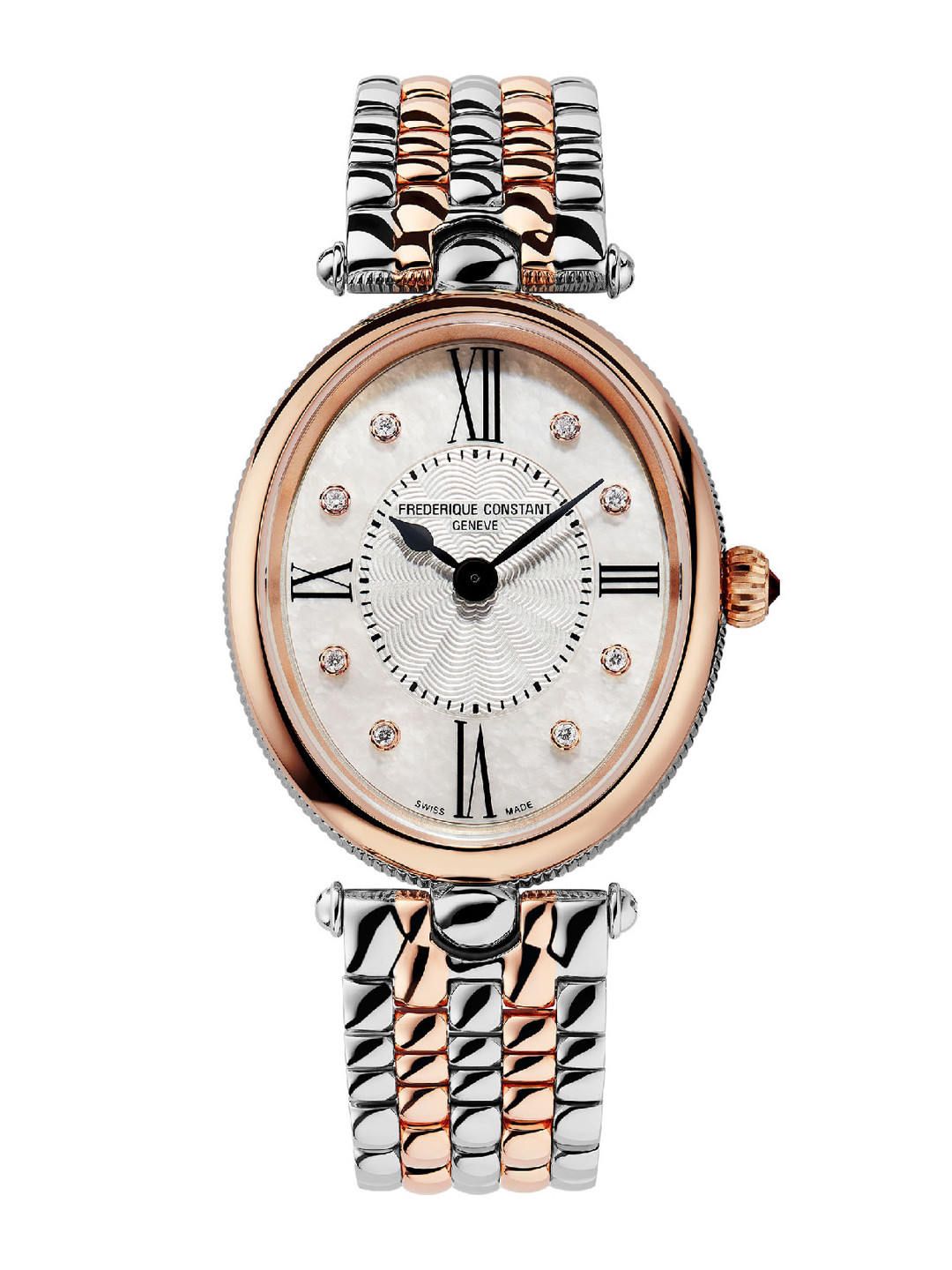 Frederique Constant Women Silver Toned Dial Stainless Steel Bracelet Style Analogue Watch