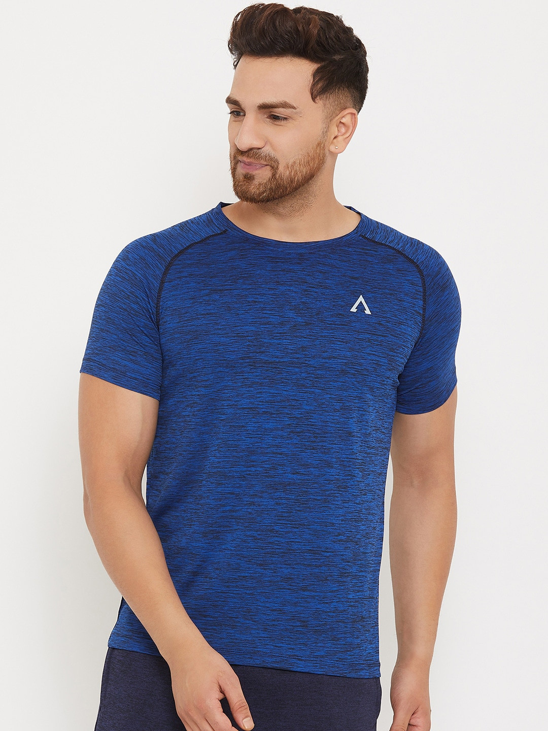 Austin wood Men Blue & Black T-shirt