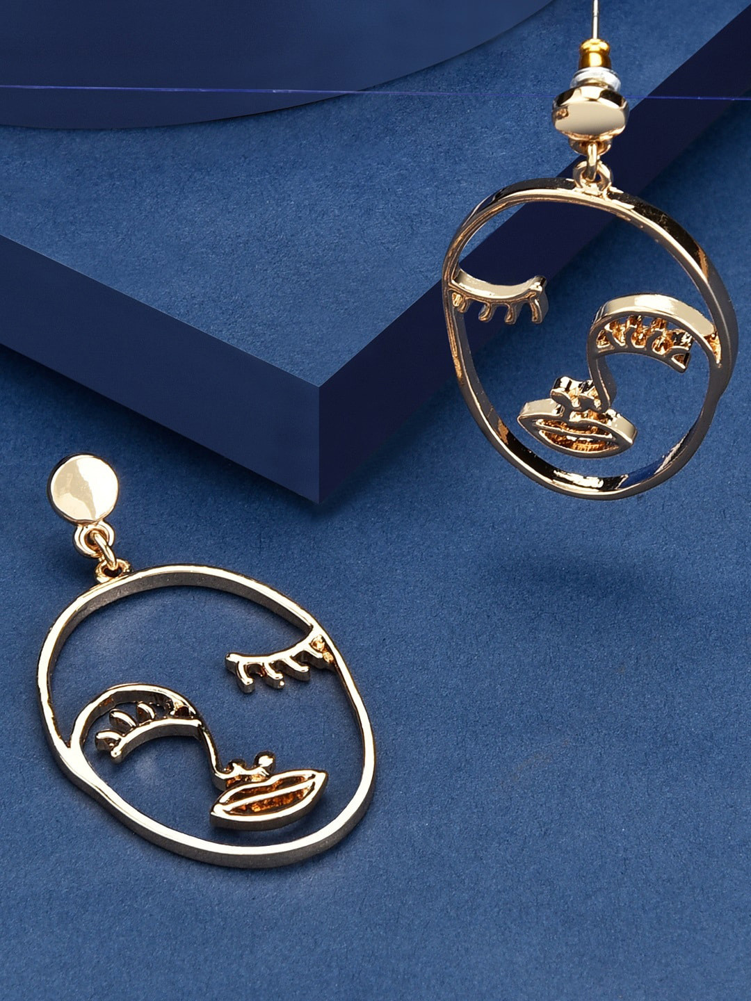 Accessorize London Gold-Plated Contemporary Design Drop Earrings