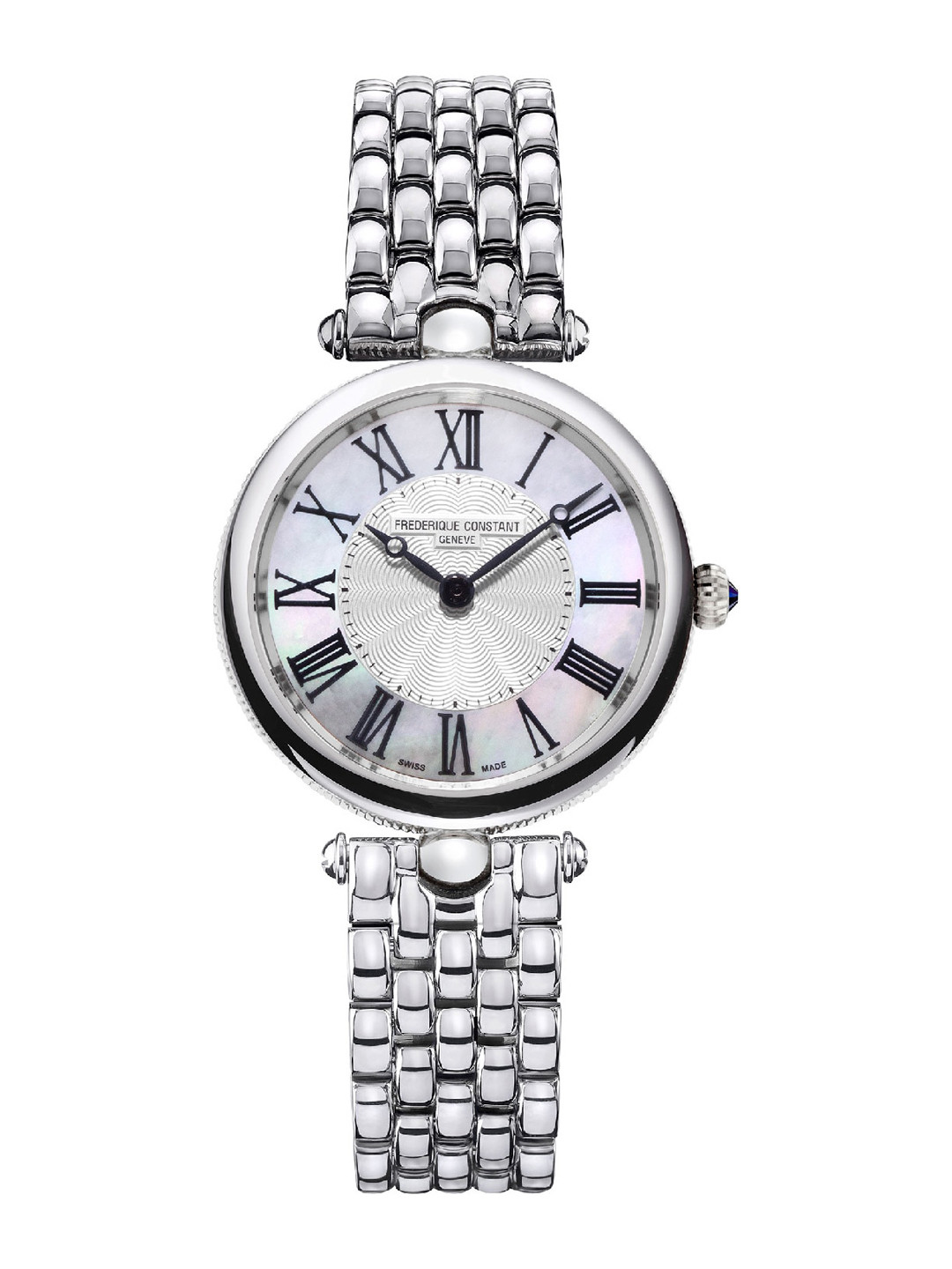 Frederique Constant Women Multicoloured Dial & Silver Toned Stainless Steel Bracelet Style Straps Analogue Watch