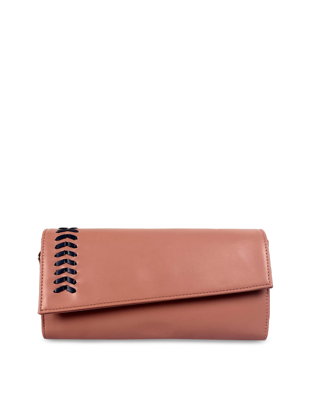 THE CLOWNFISH Myra Peach-Coloured Envelope Clutch
