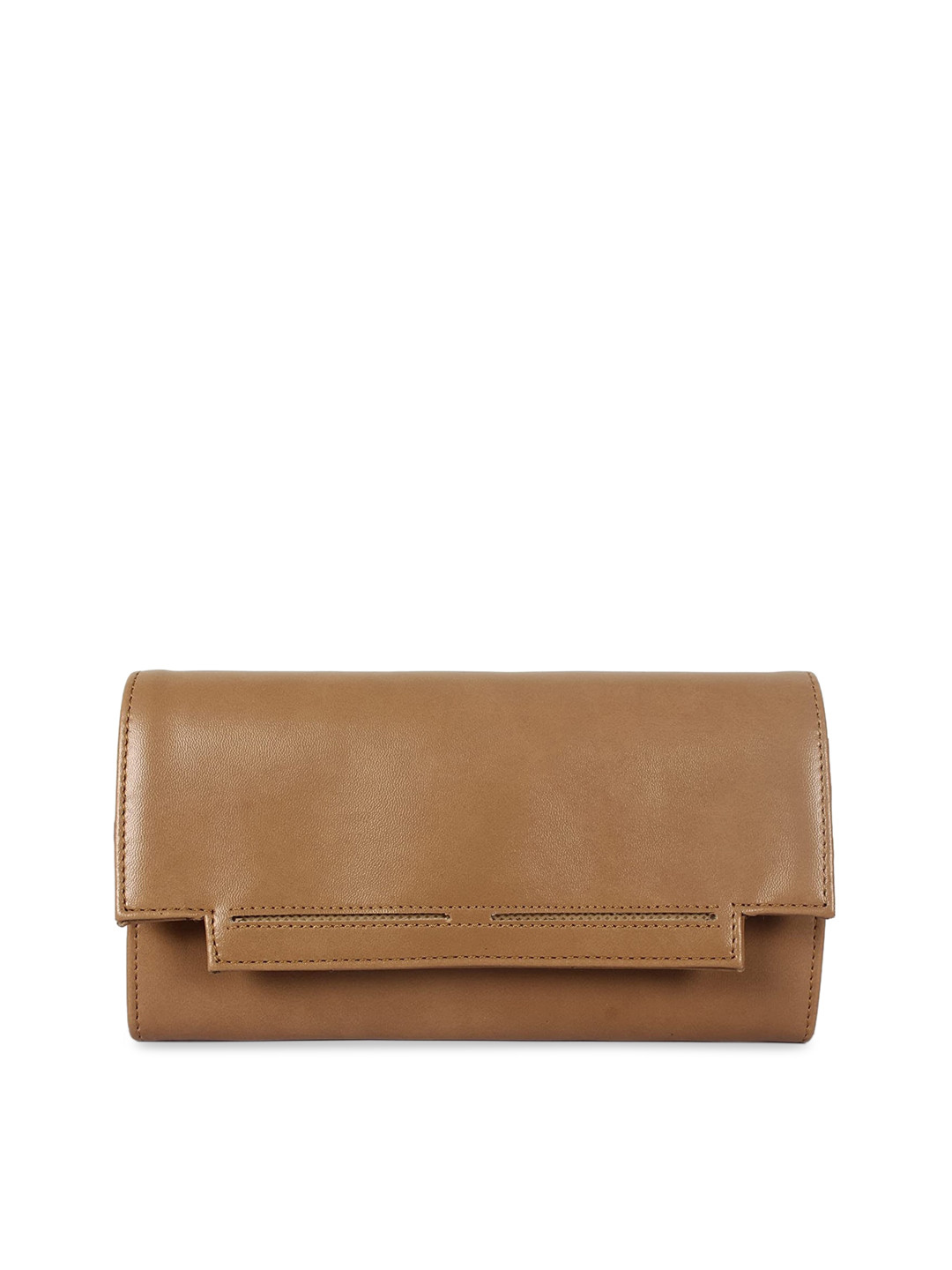 THE CLOWNFISH Laura Women Brown Envelope Clutch