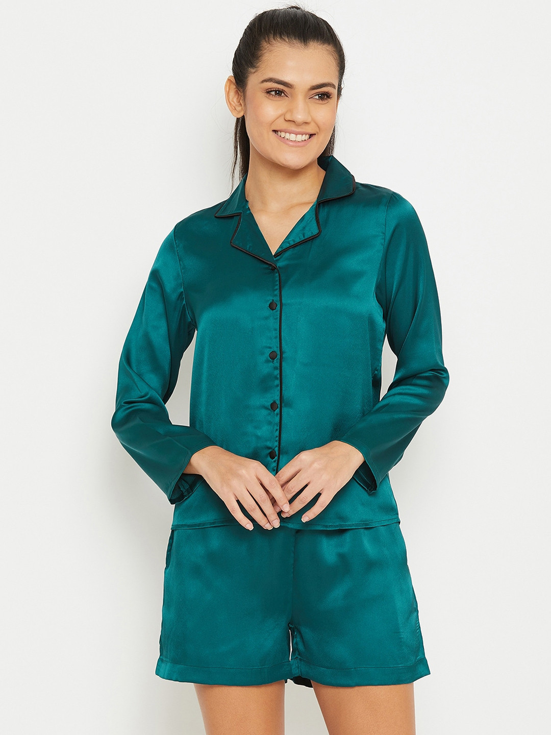 PANIT Women Teal Night Suit