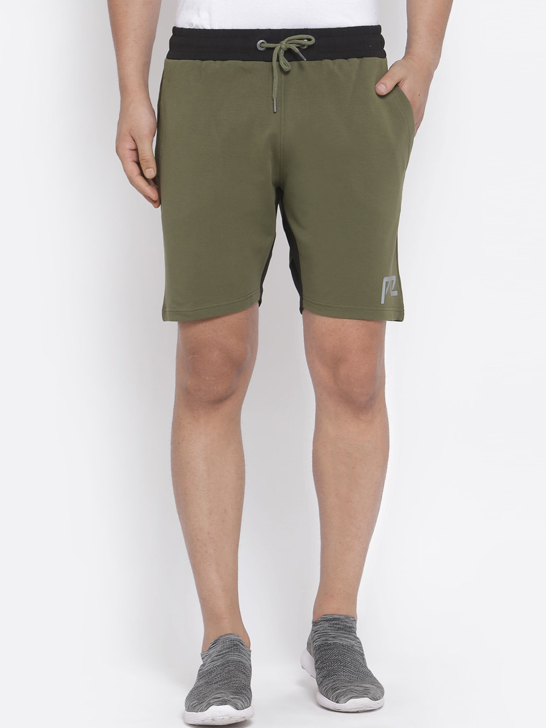 Pepe Jeans Men Olive Green Mid-Rise Regular Shorts