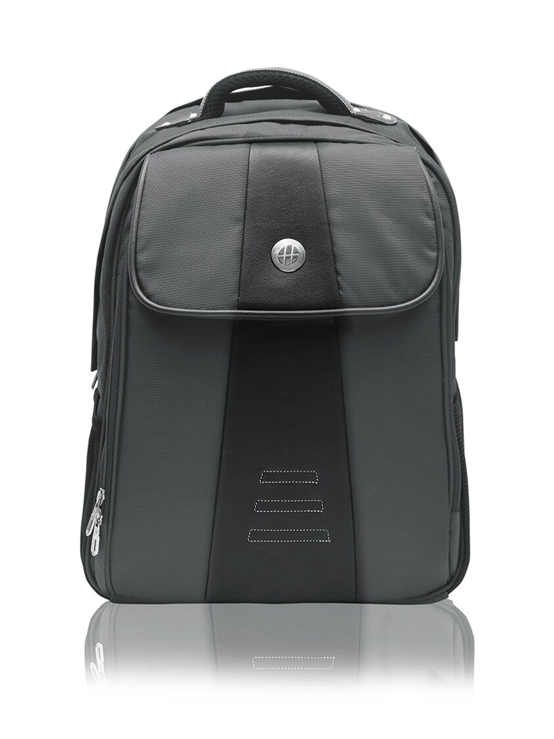 Harissons Unisex Grey & Black 16 inch Backpack
