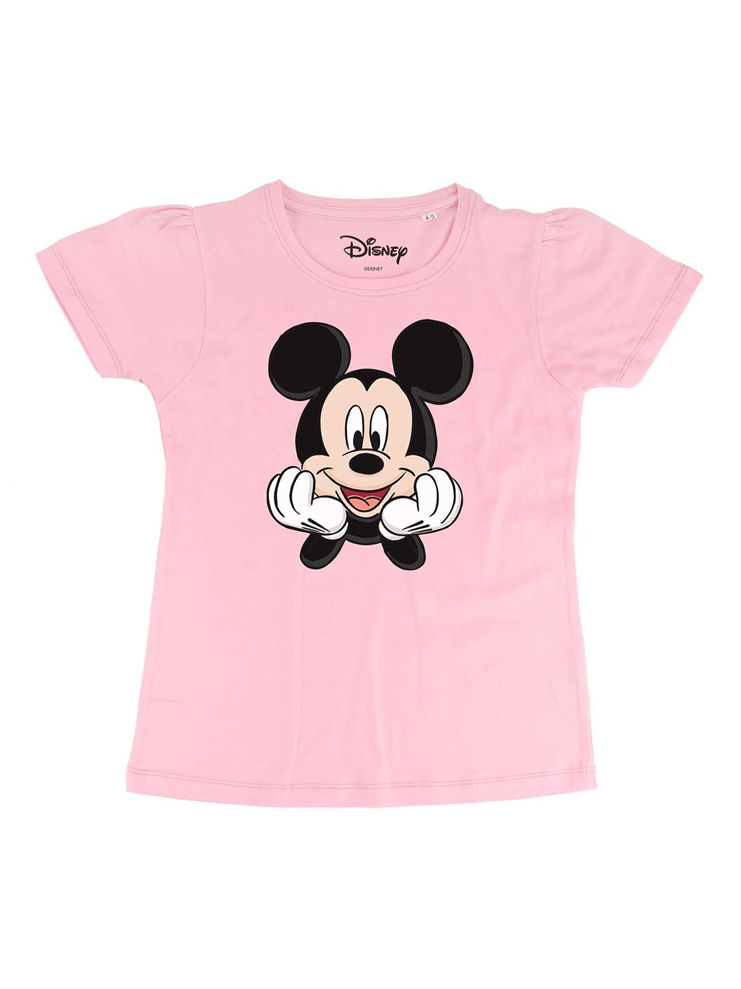 Disney by Wear Your Mind Girls Pink Mickey Mouse Printed Top