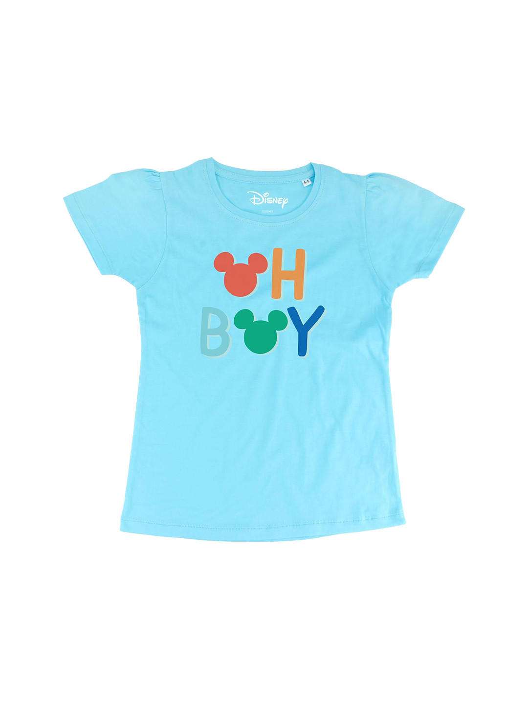 Disney by Wear Your Mind Girls Blue  Mickey Mouse Printed Top
