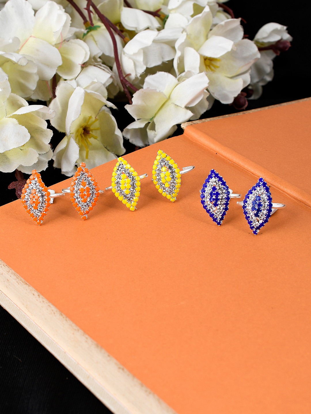 Silvermerc Designs Set Of 3 Silver-Plated Adjustable Toe Ring