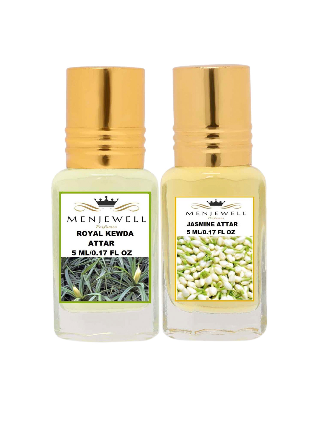 Menjewell Set of 2 Royal Kewda Jasmine Attar