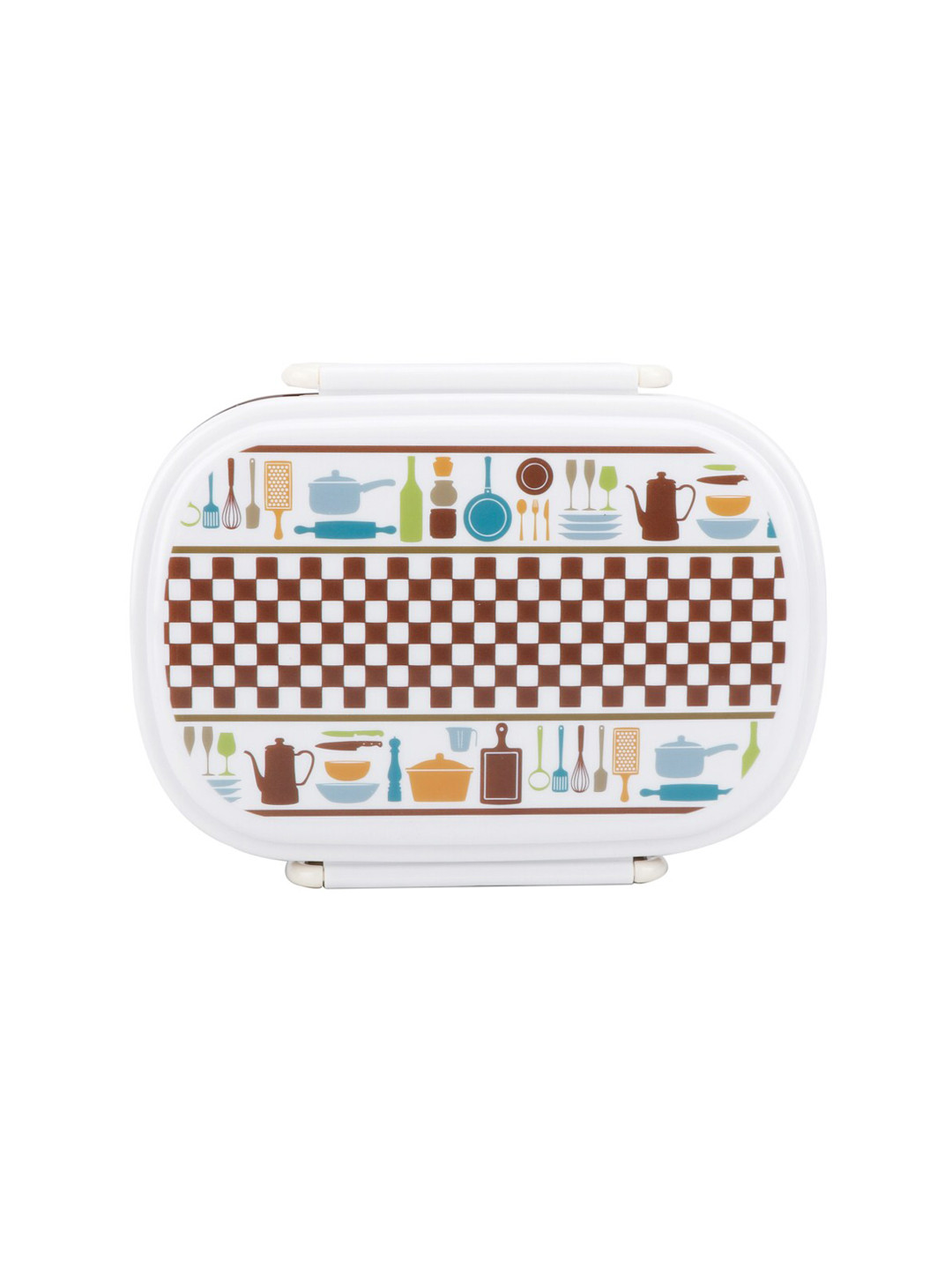 HOOM Unisex Kids Brown & White Plastic Lunch Box
