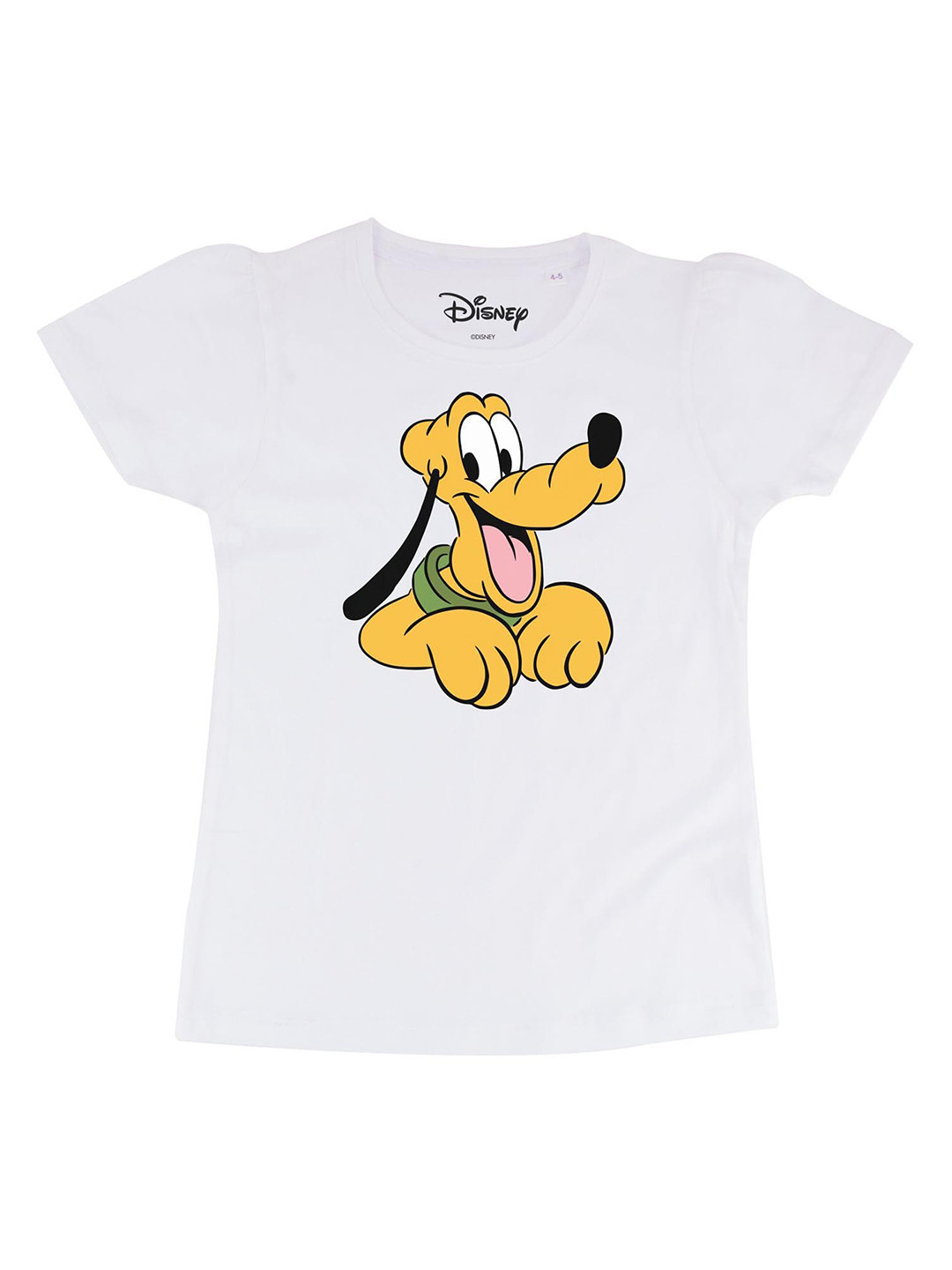 Disney by Wear Your Mind Girls White Mickey Mouse Character Printed Regular Top