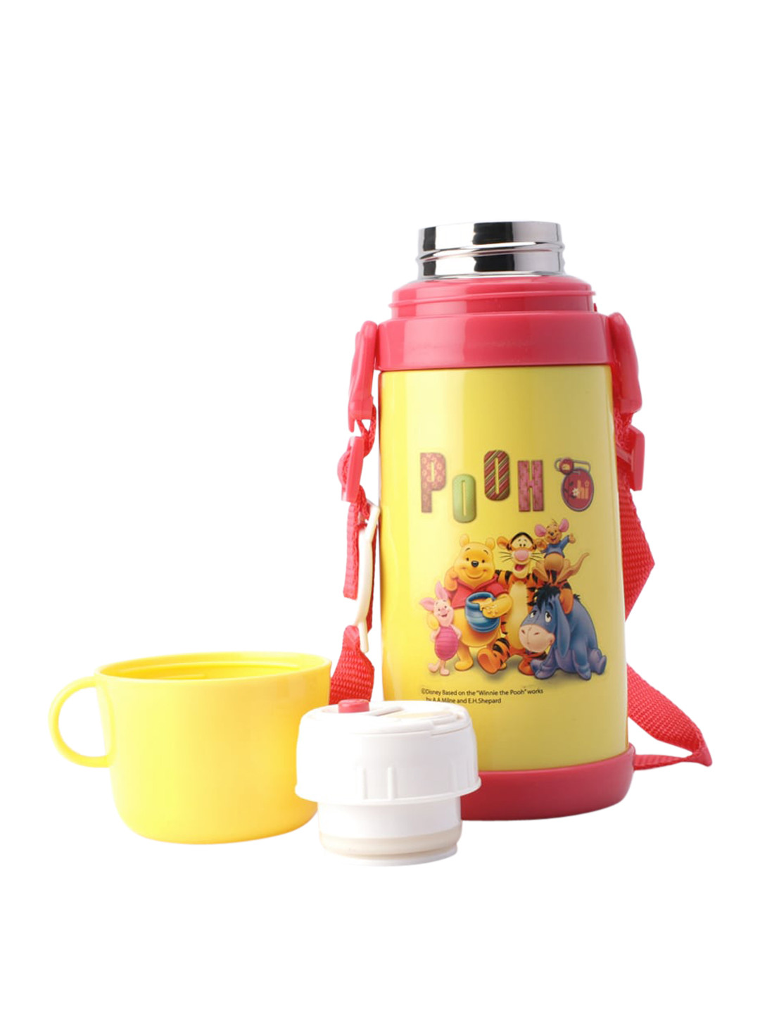 Disney Yellow Cartoon Characters Thermosteel Carrying Loop Flask - 500ml