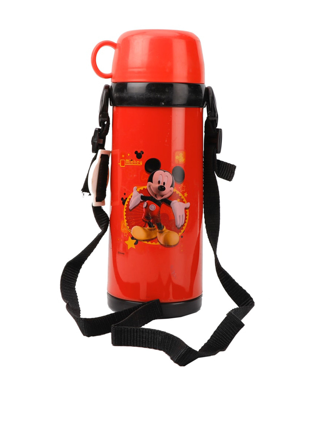 Disney Red Cartoon Characters Plastic Double Wall Vacuum Flask - 600ml