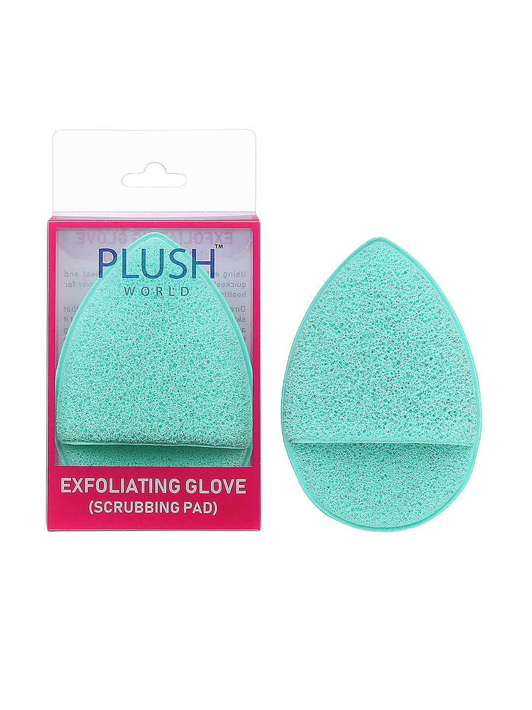 Plush World Sea Green Solid Exfoliating Glove