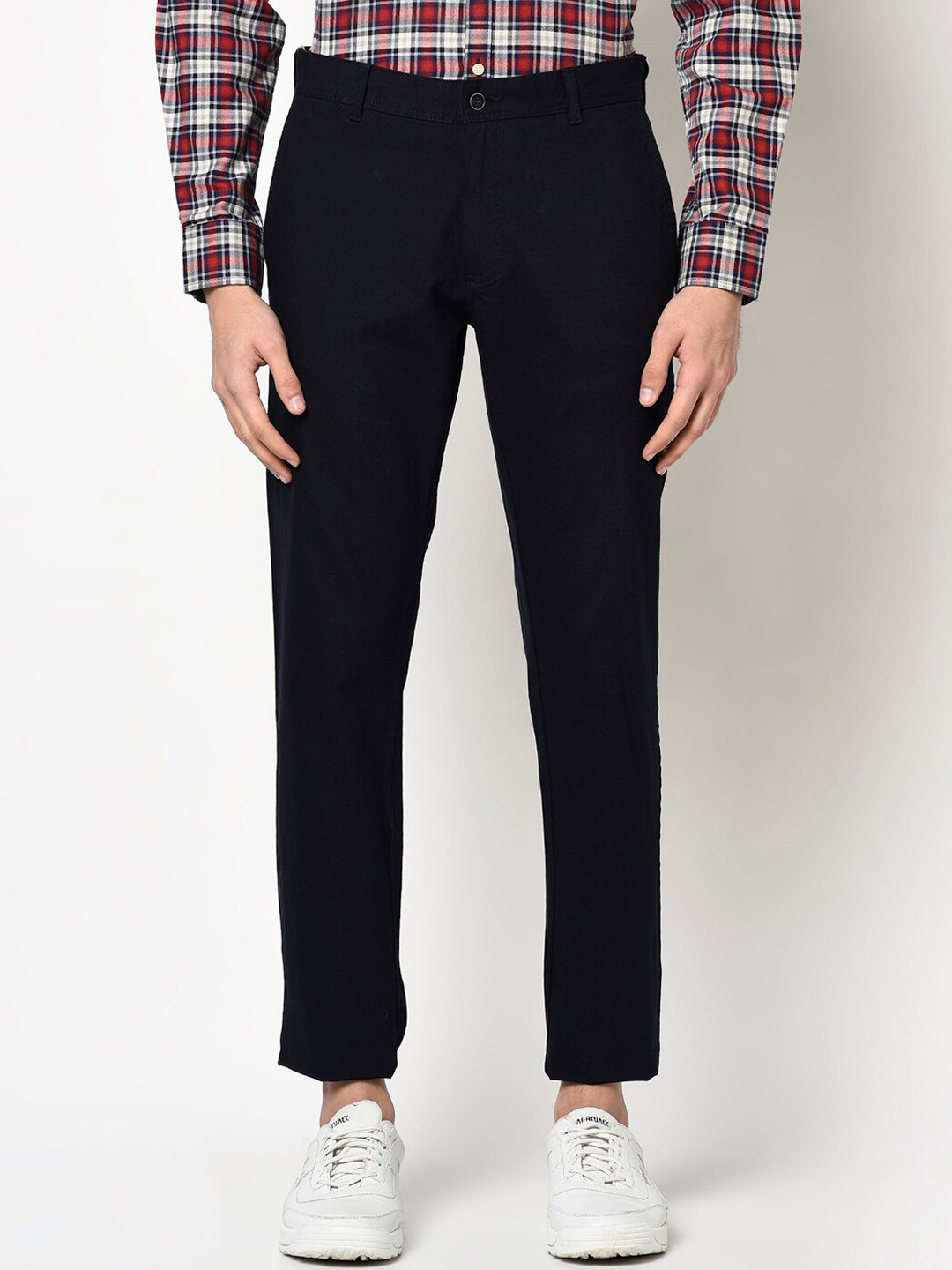 Blackberrys Men Navy Blue B-91 Skinny Fit Chinos Trousers