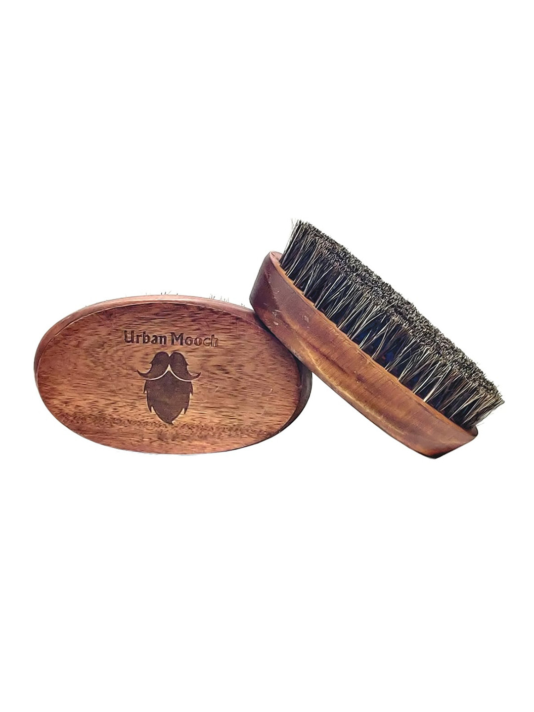 UrbanMooch 100% Boar Bristle Beard Brush with Wooden Handle for a Healthy Beard & Styling