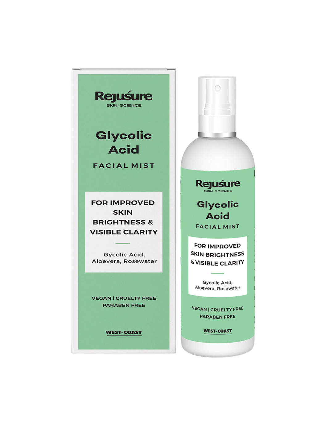 Rejusure Glycolic Acid Improved Skin Brightness & Visible Clarity Face Mist-100ml