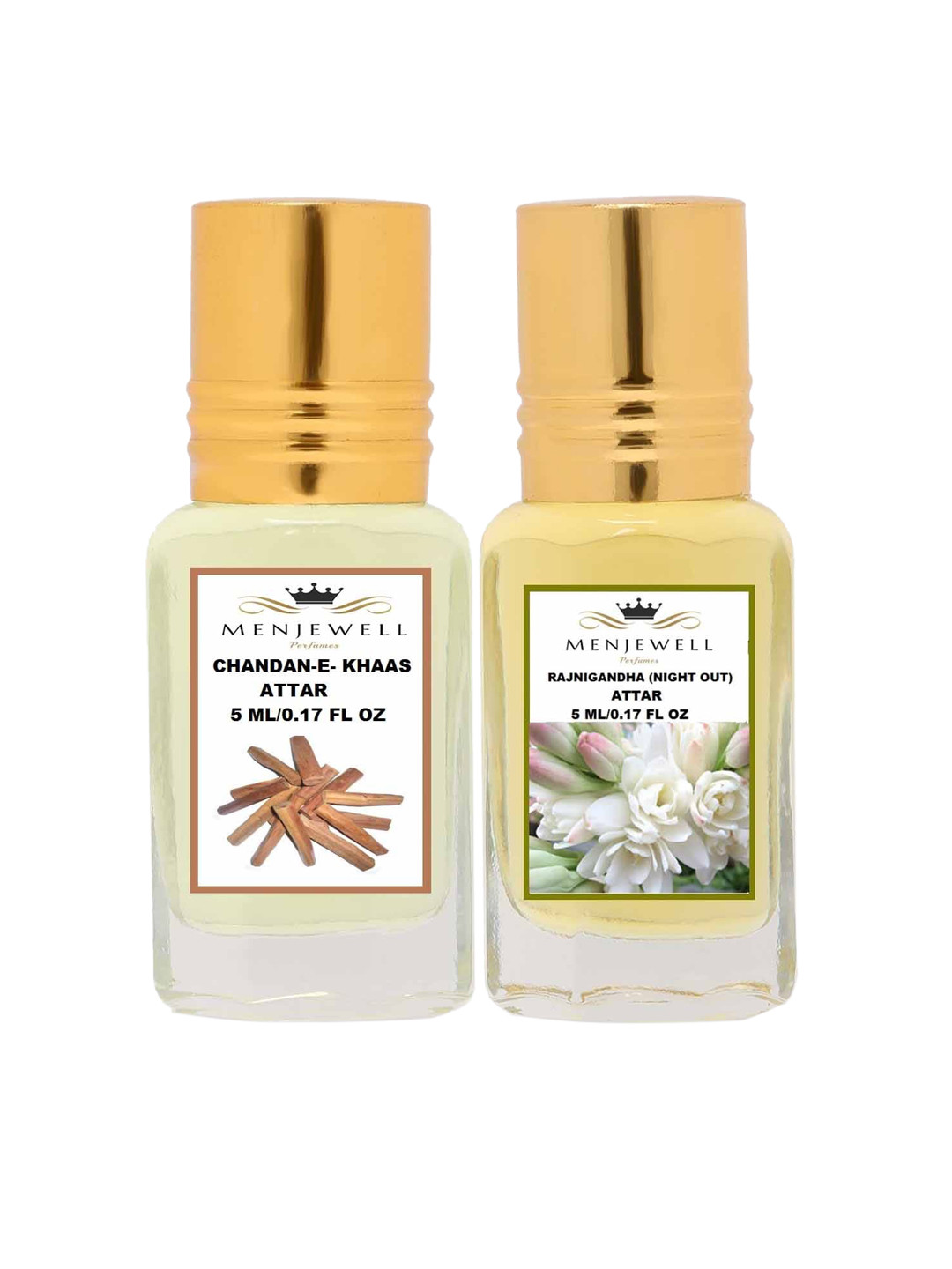 Menjewell Yellow Set of 2 Chandan-E-Khaas & Rajnigandha Attar