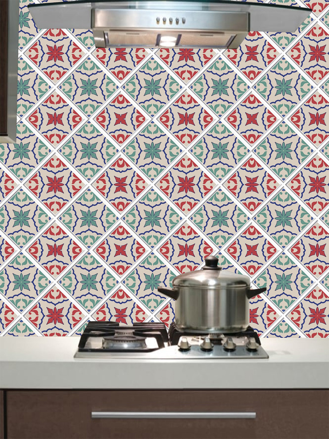 Jaamso Royals Multicoloured 3D Wall Penal PE Foam Self Adhesive 3D 3 Sheet Wallpapers