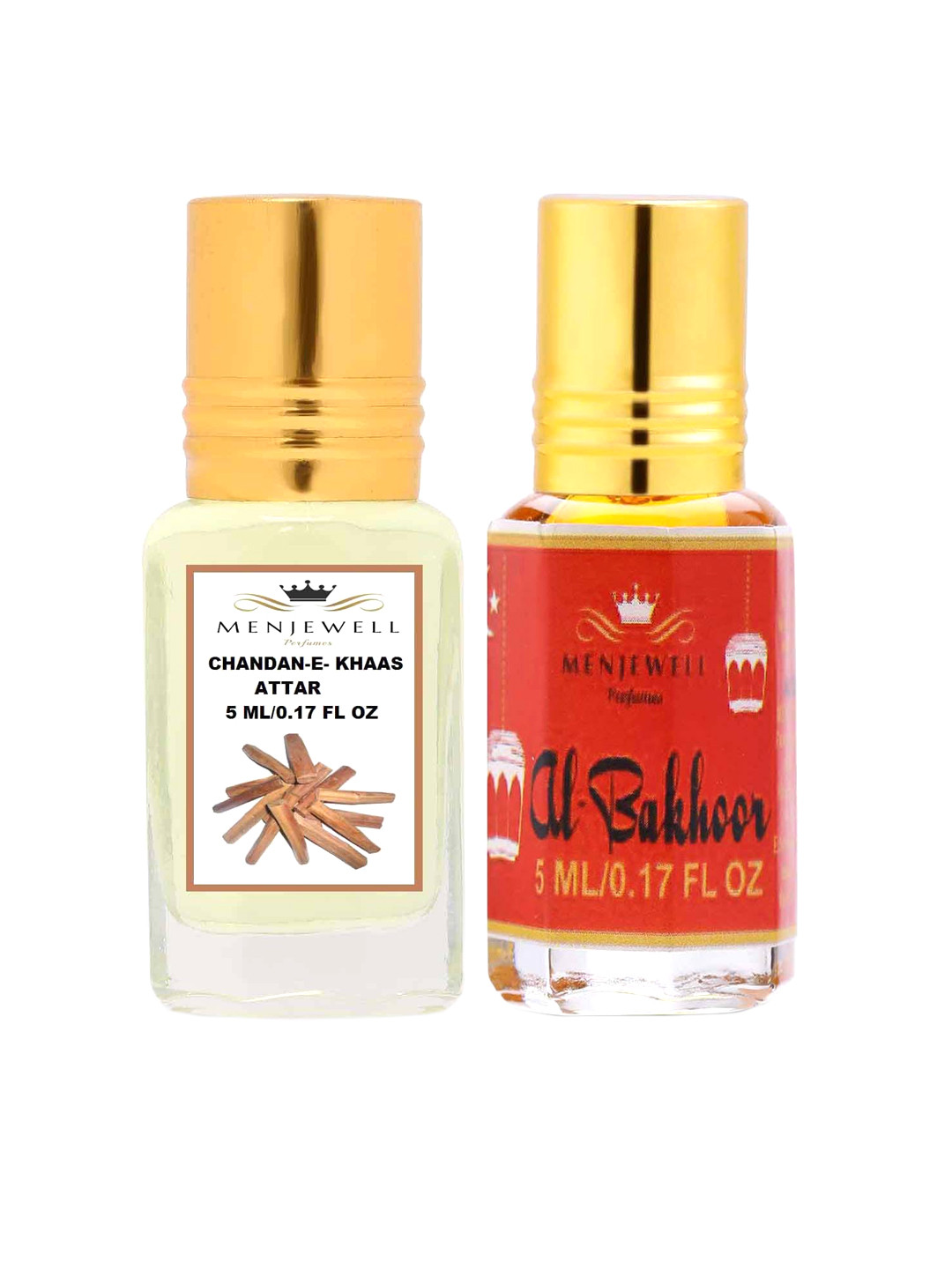 Menjewell Chandan-E-Khaas & Al BhakoorAttar Combo 10 ml