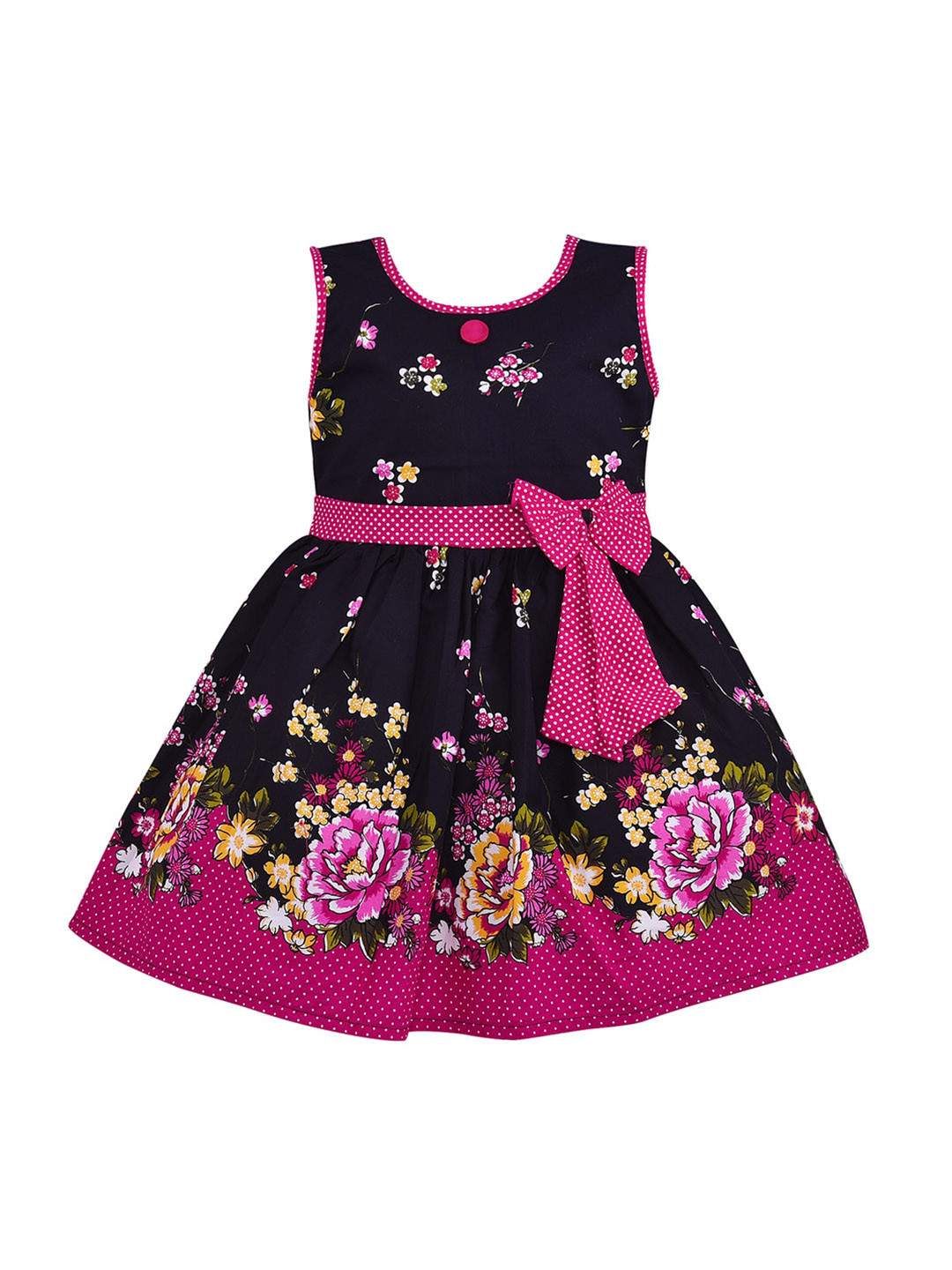 Wish Karo Girls Pink Floral Dress
