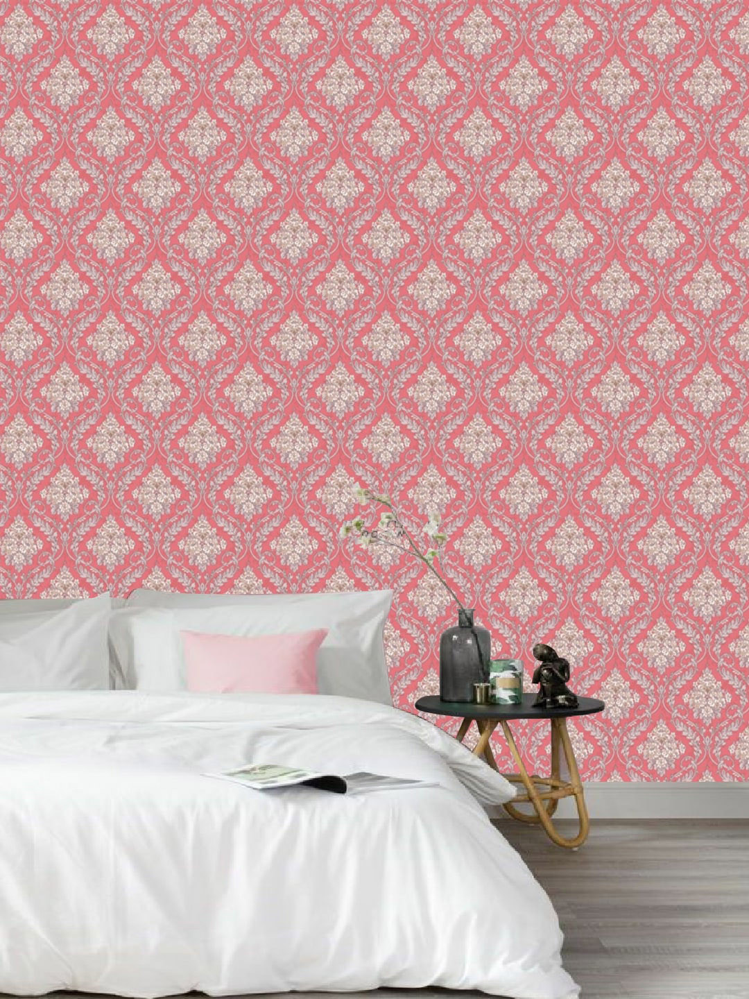 Jaamso Royals Glass Floral Matte Sticking Hall Wallpaper-393.7In