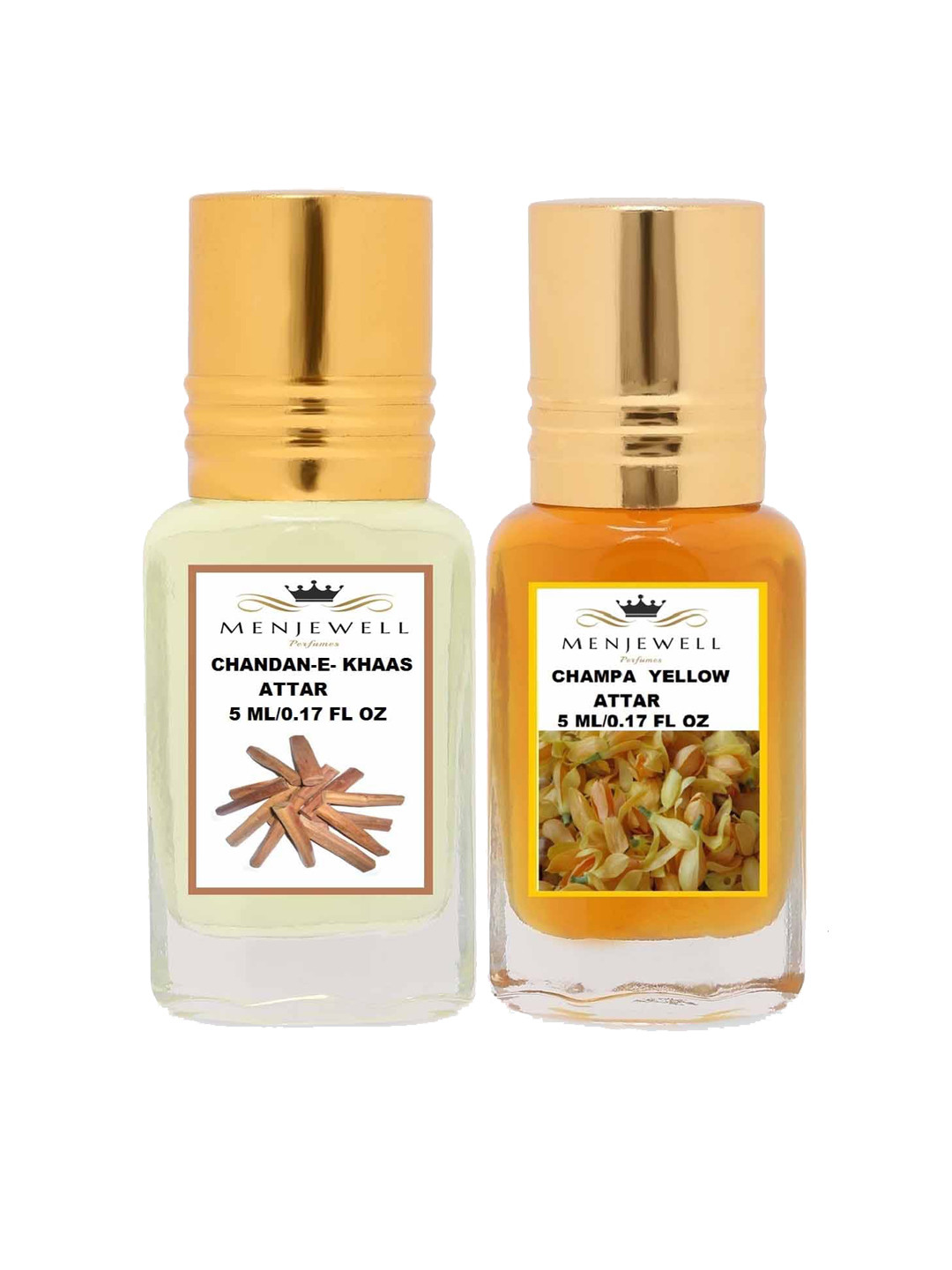 Menjewell Yellow Set of 2 Chandan-E-Khaas & Champa Attar