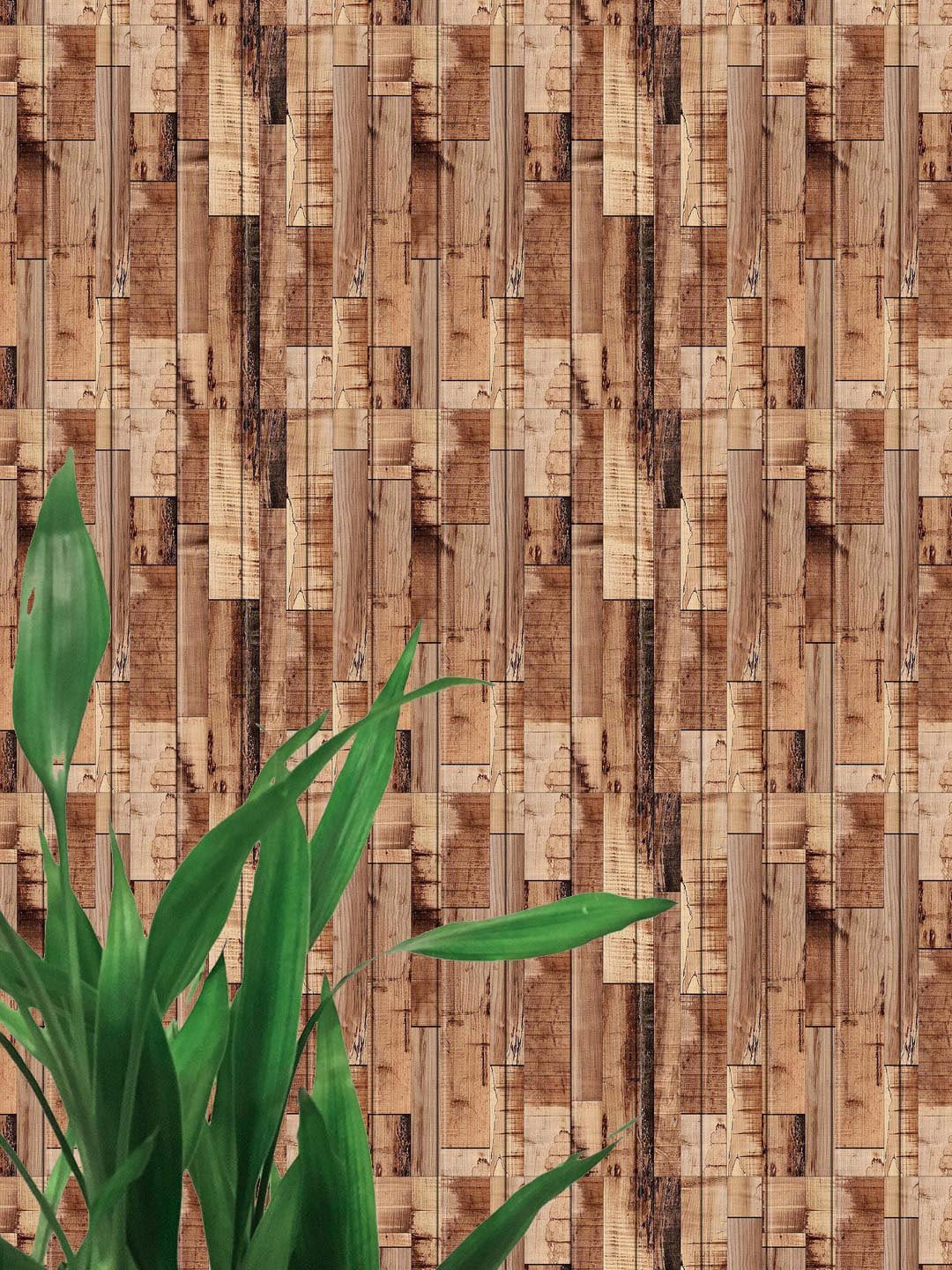 Jaamso Royals Brown 3D  Wall Penal PE Foam Self Adhesive 3D 3 Sheet Wallpapers