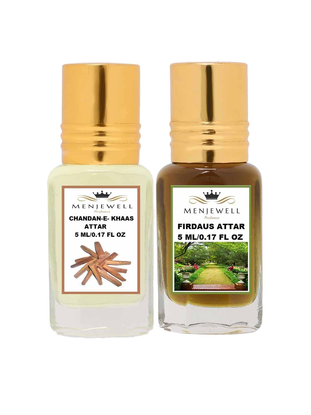 Menjewell Pack of 2 Chandan-E-Khaas & Firdaus Attar