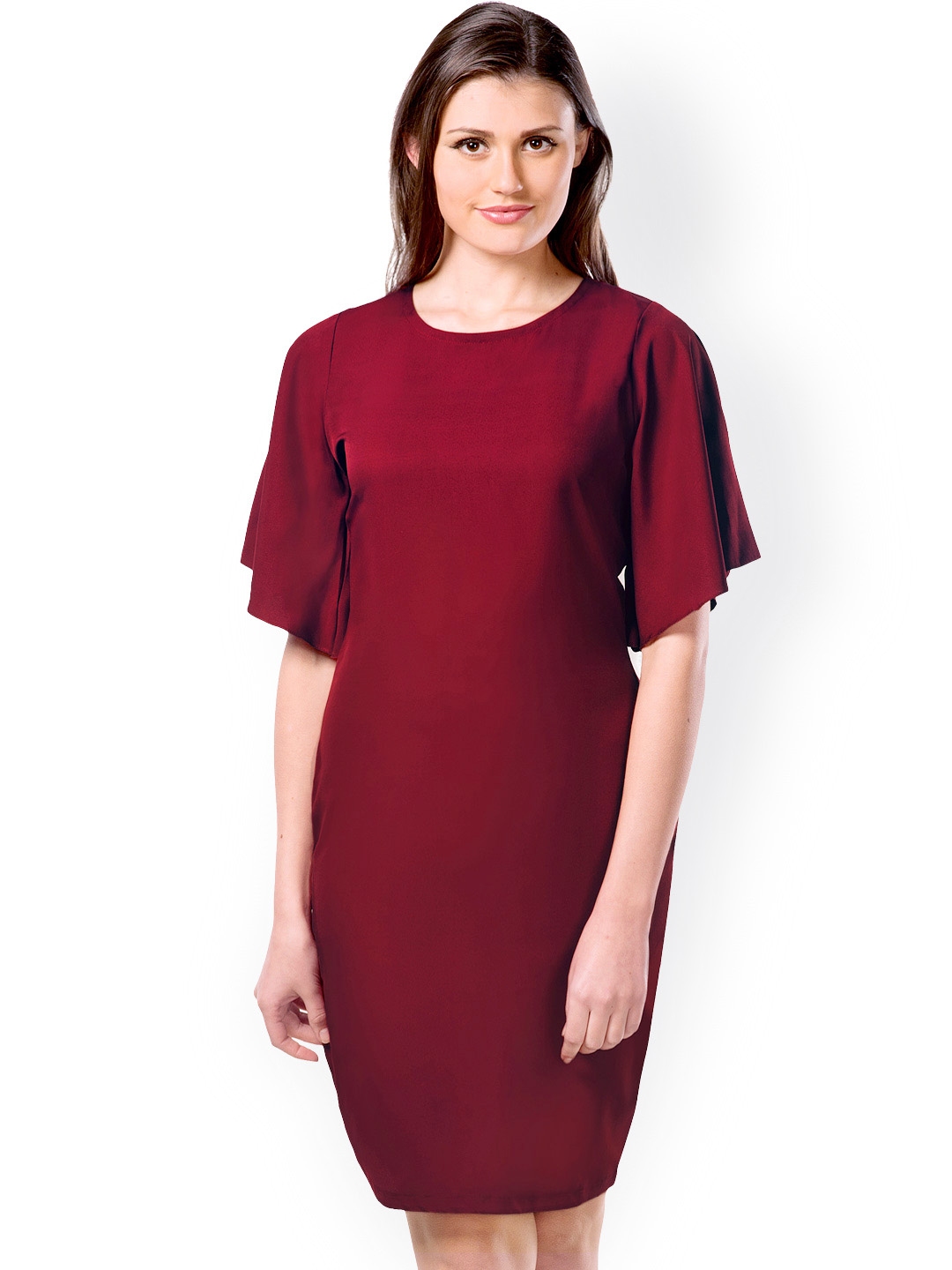 Buy Miss Chase Maroon Shift Dress Dresses for Women 1035639 Myntra