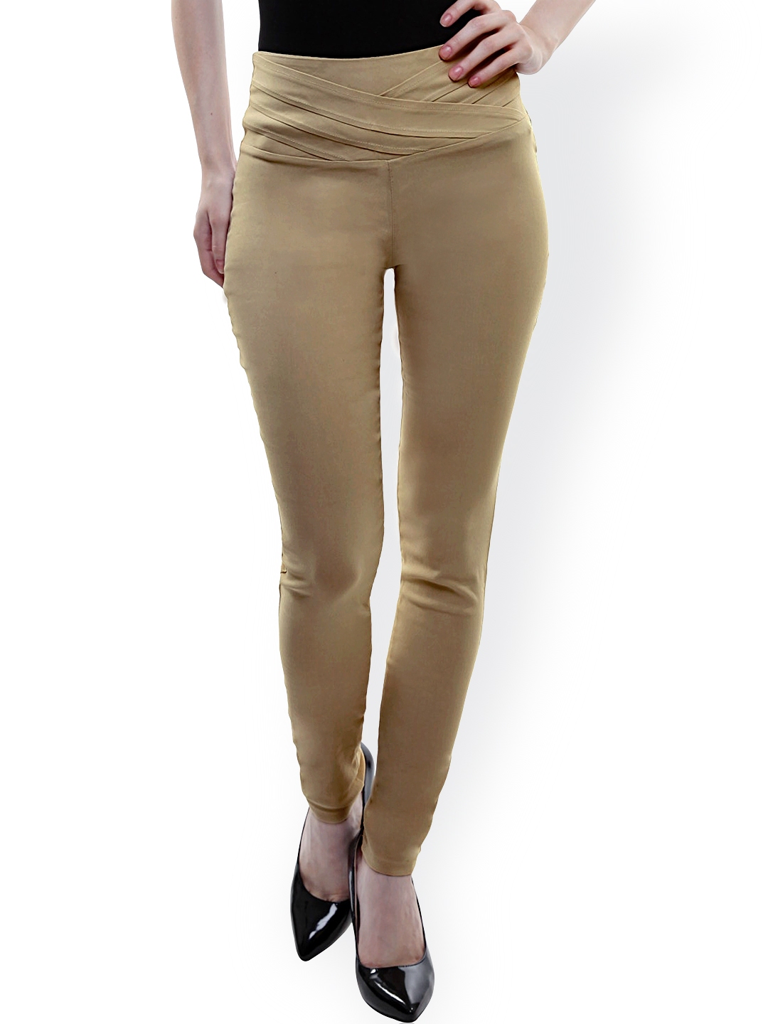Buy Miss Chase Beige Skinny Fit Trousers  Trousers for Women 1035752   Myntra