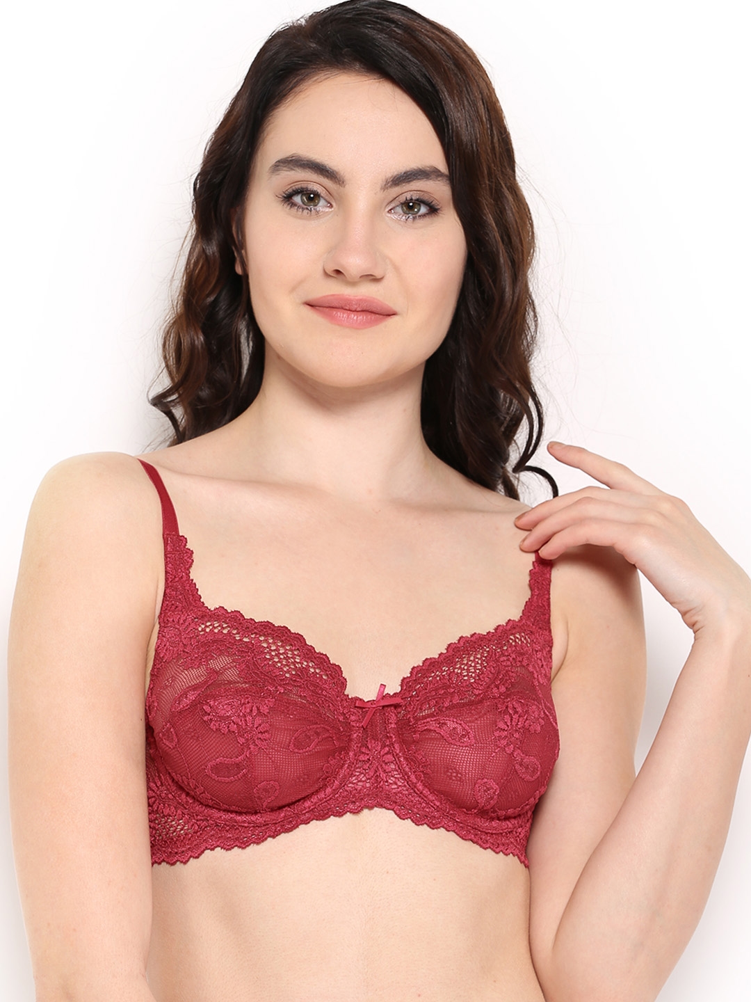 Buy Amante Red Full Coverage Lace Bra BCPT01 - Bra for Women 252266