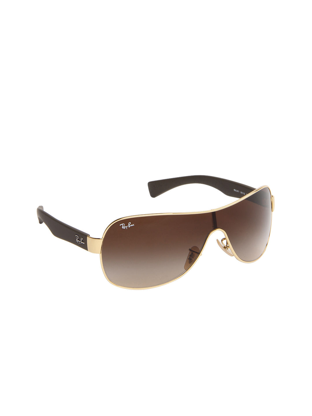 RAY-BAN Men Gradient Brown Lens Pilot Sunglasses - 0RB3471001/1332