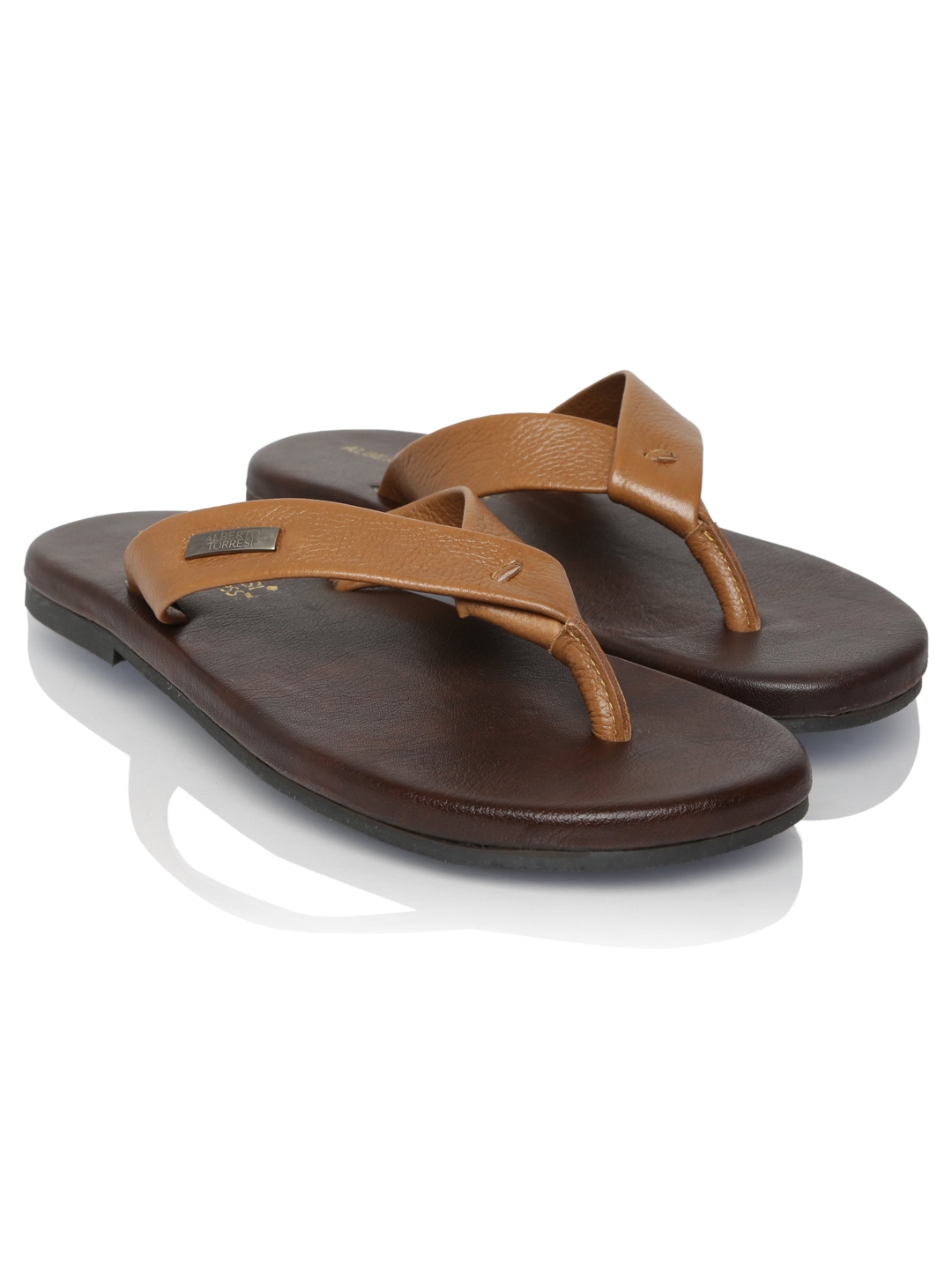 Alberto Torresi Men Brown Leather Sandals