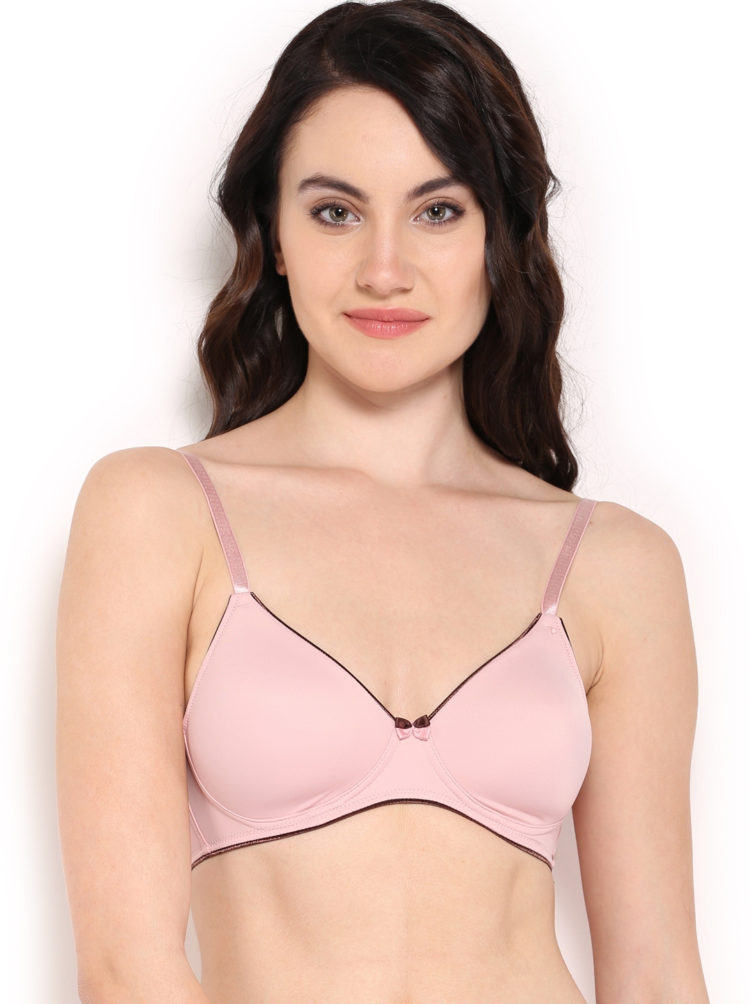 Buy Amante Pink Solid Lightly Padded Non Wired Full Coverage T Shirt Bra  BGCC11 - Bra for Women 330213