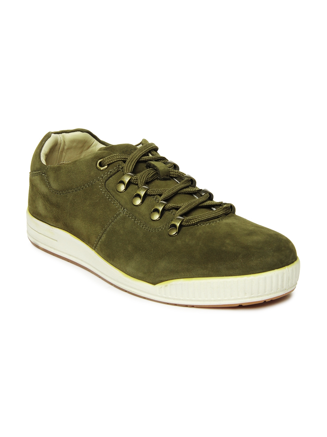 Buy Woodland Men Olive Green Casual 