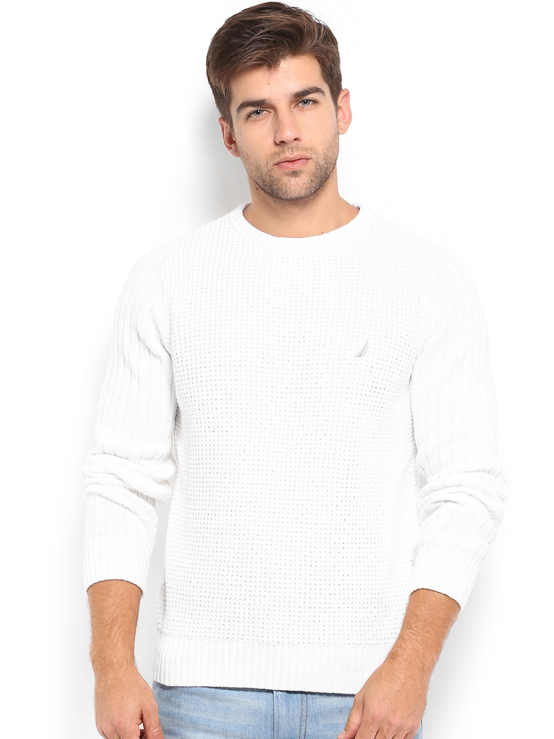 nautica white sweater