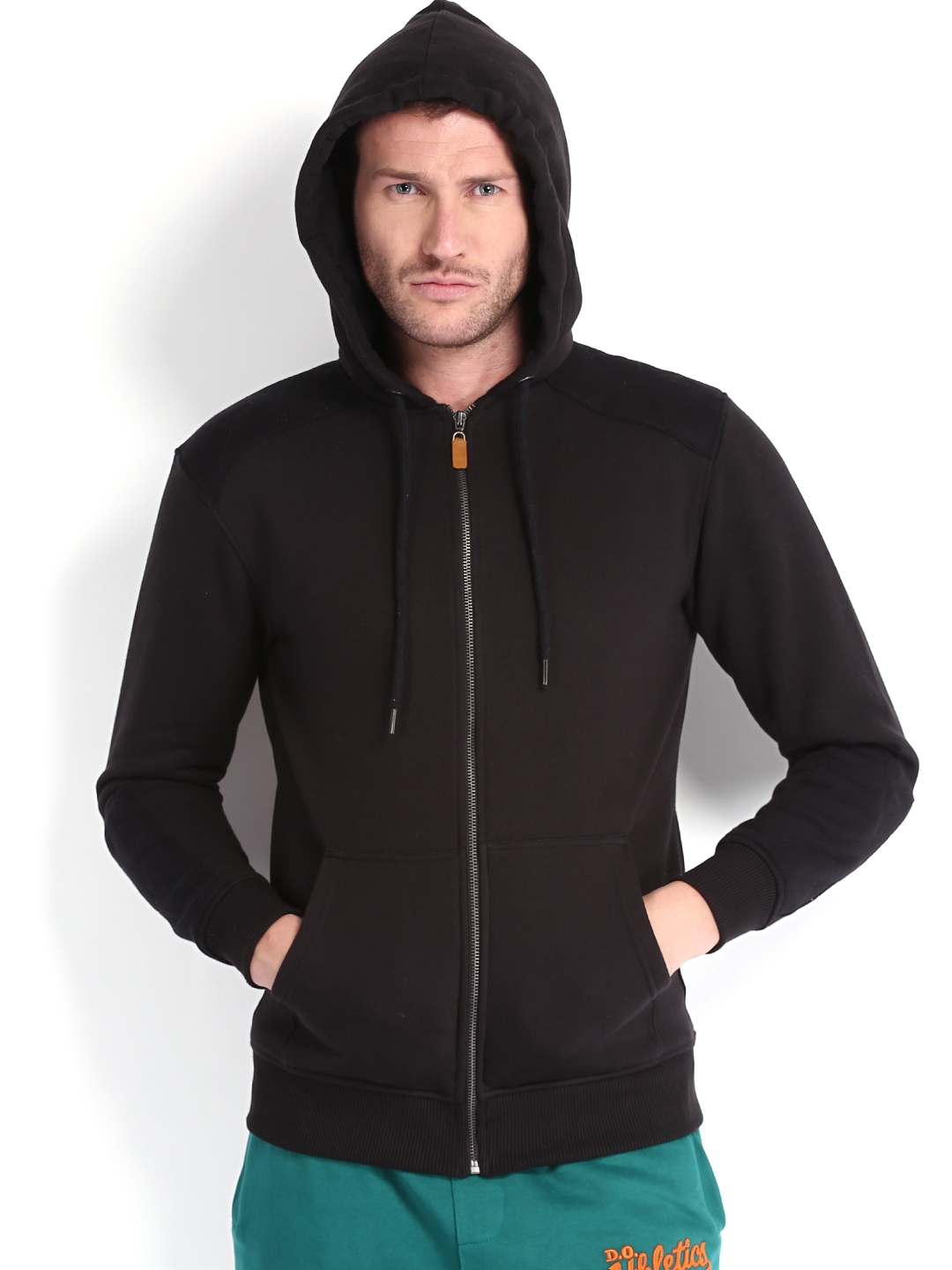 black hoodie myntra