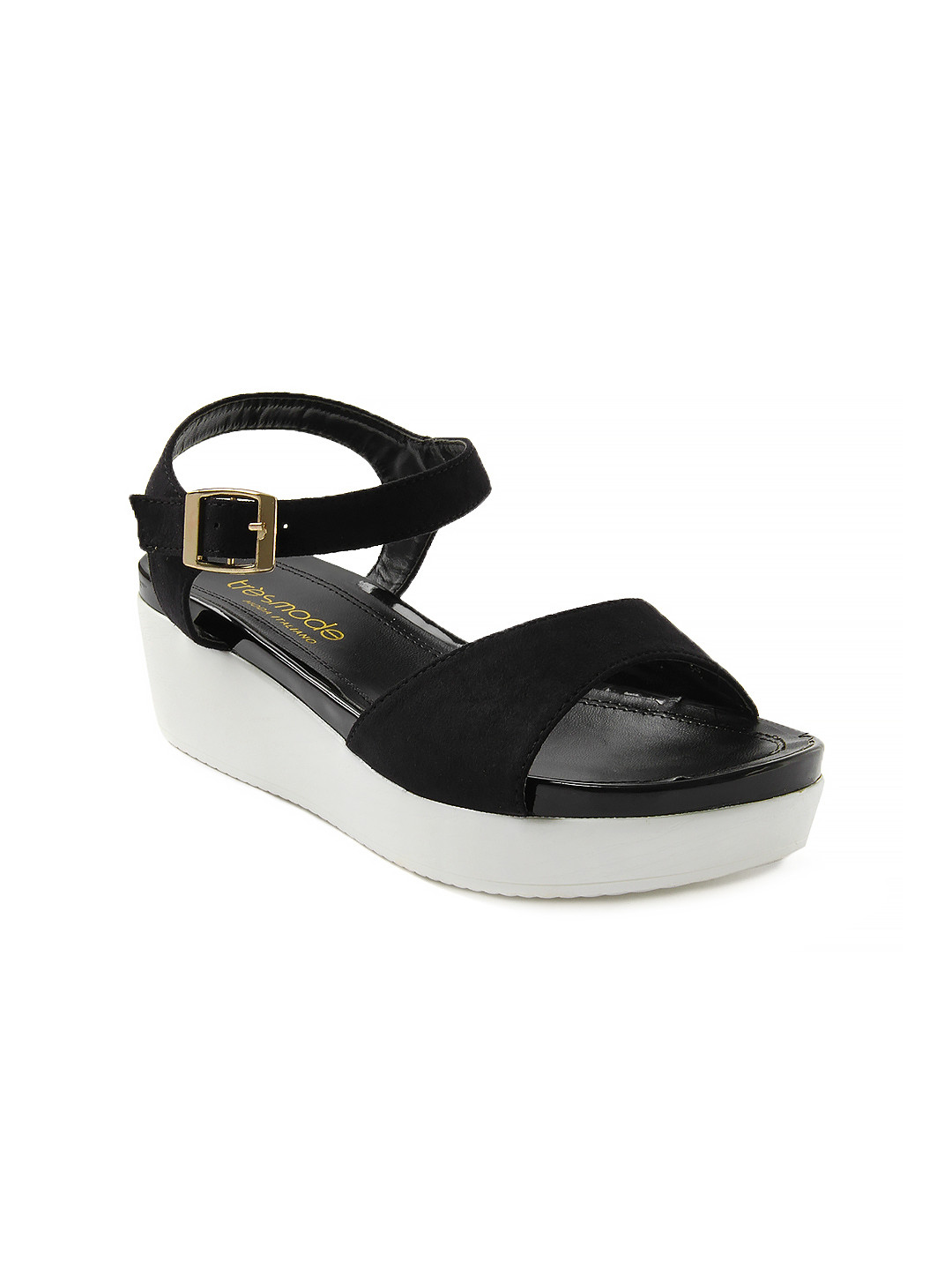 Buy Tresmode Women Black Wedges - Heels for Women 585558 | Myntra